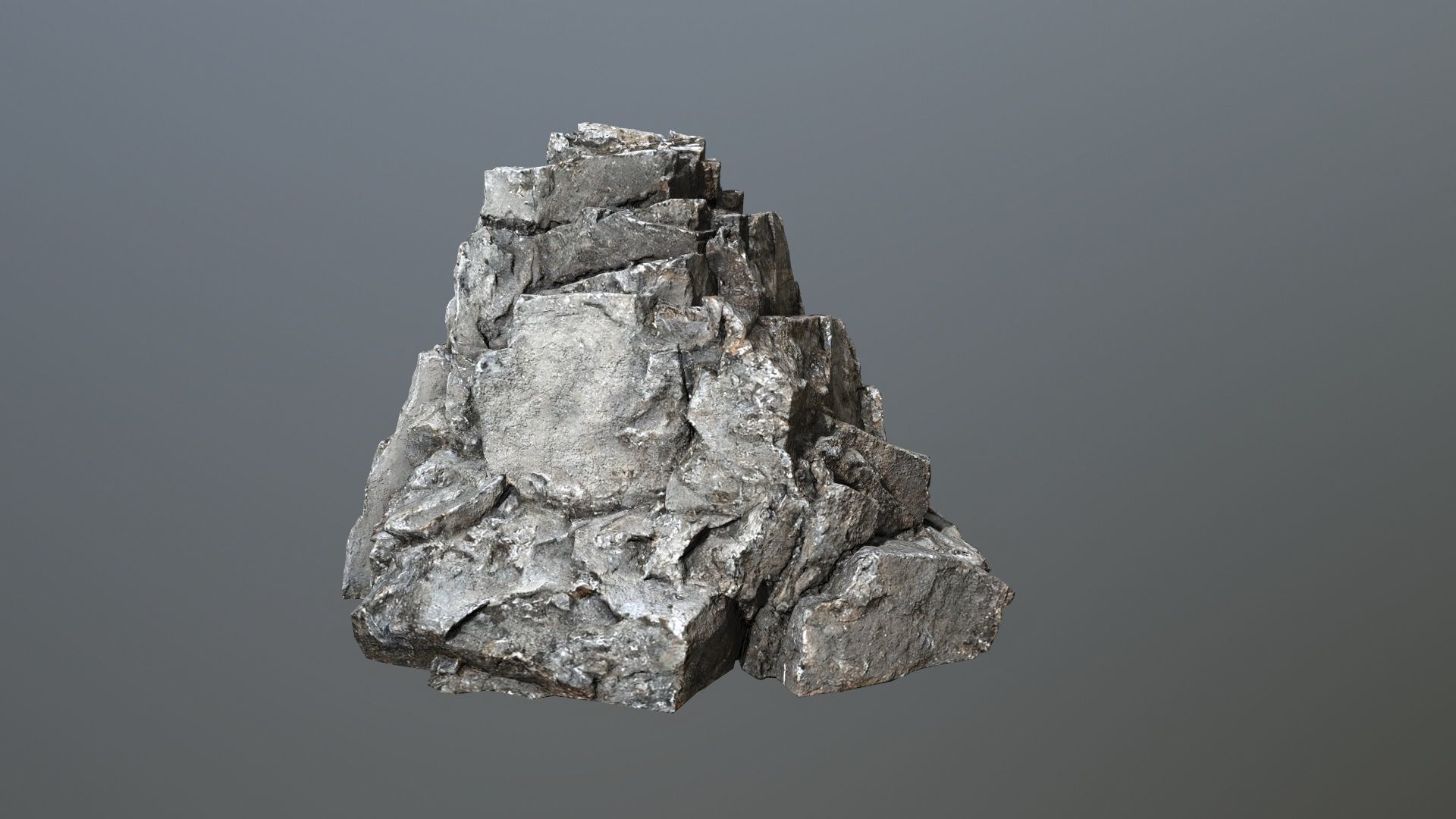 desert cliff rocks Low-poly 3D model_8