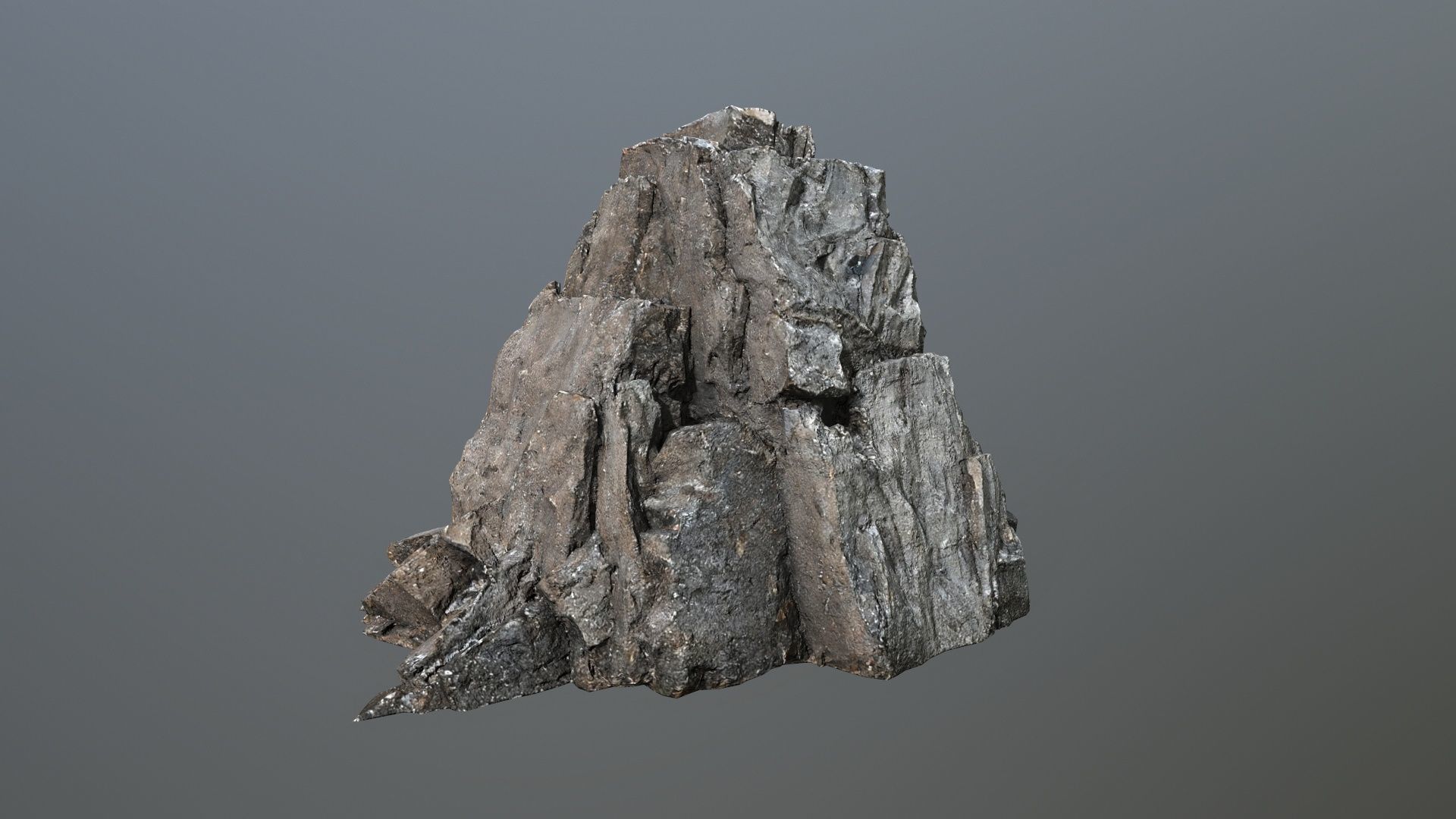 desert cliff rocks Low-poly 3D model_4