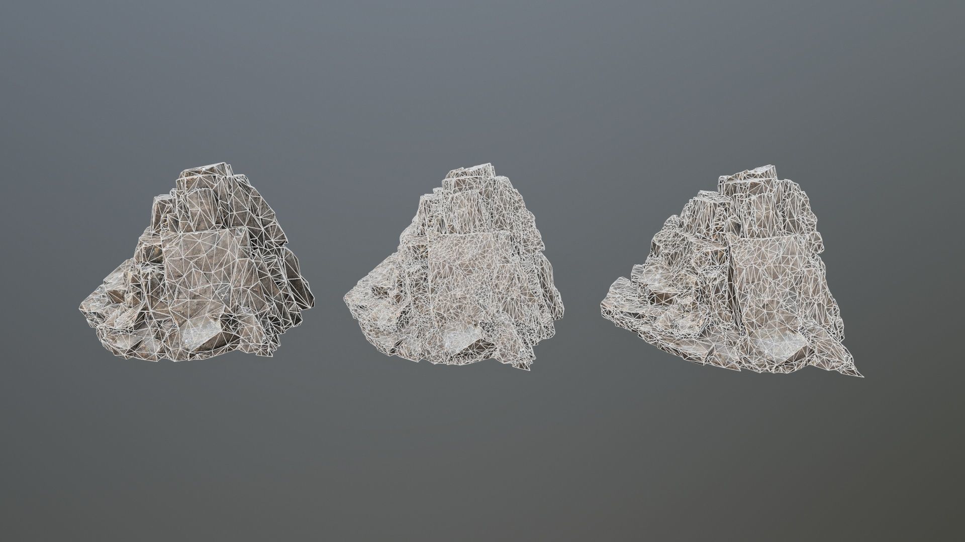 desert cliff rocks Low-poly 3D model_13