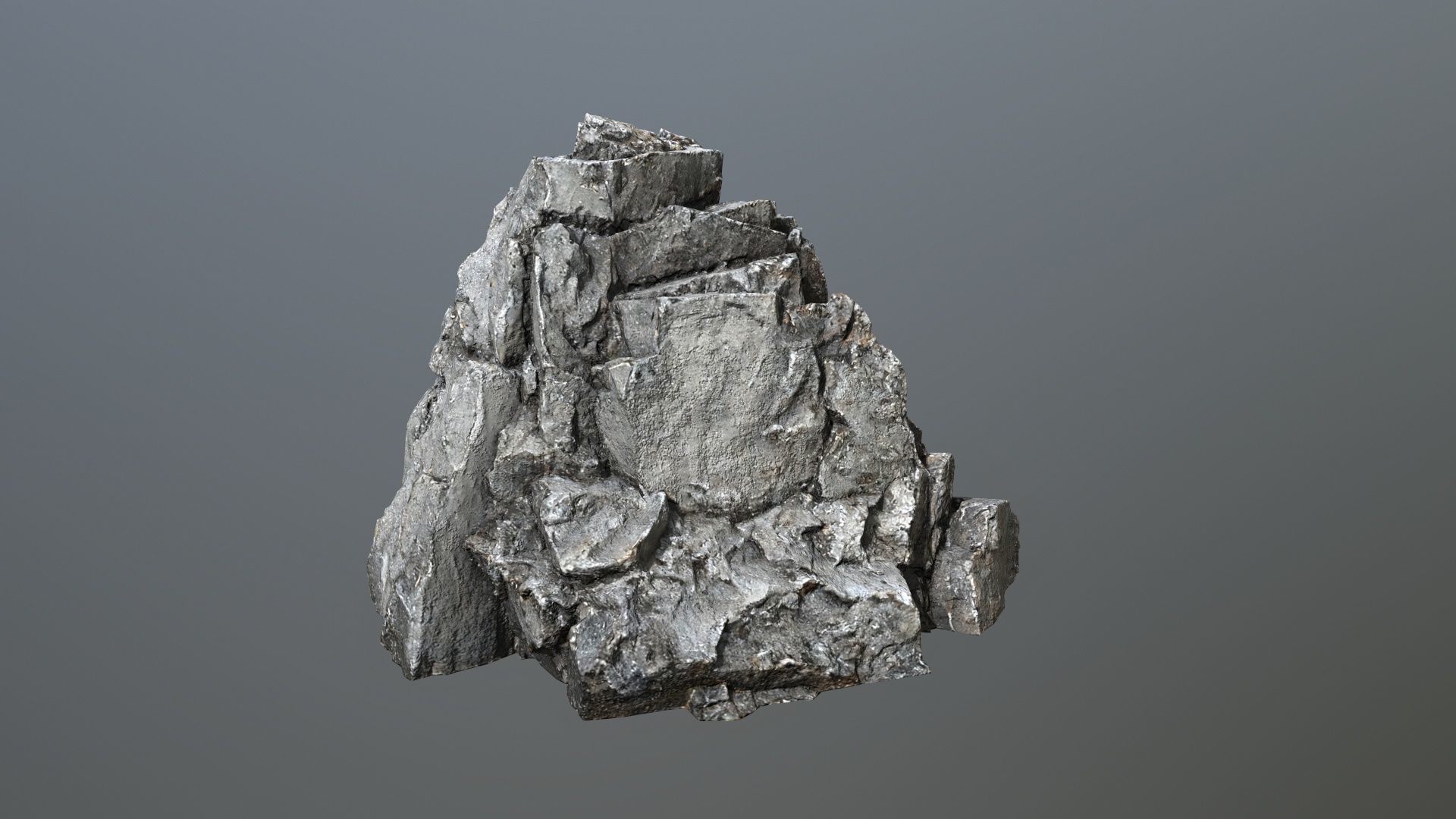 desert cliff rocks Low-poly 3D model_7