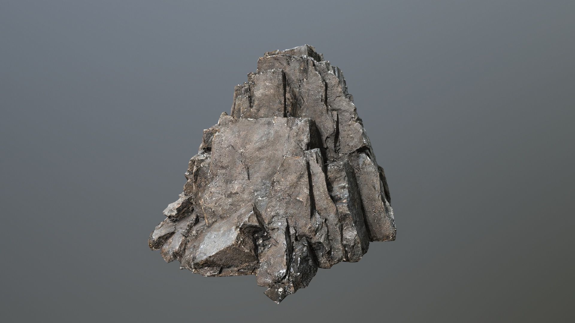 desert cliff rocks Low-poly 3D model_3