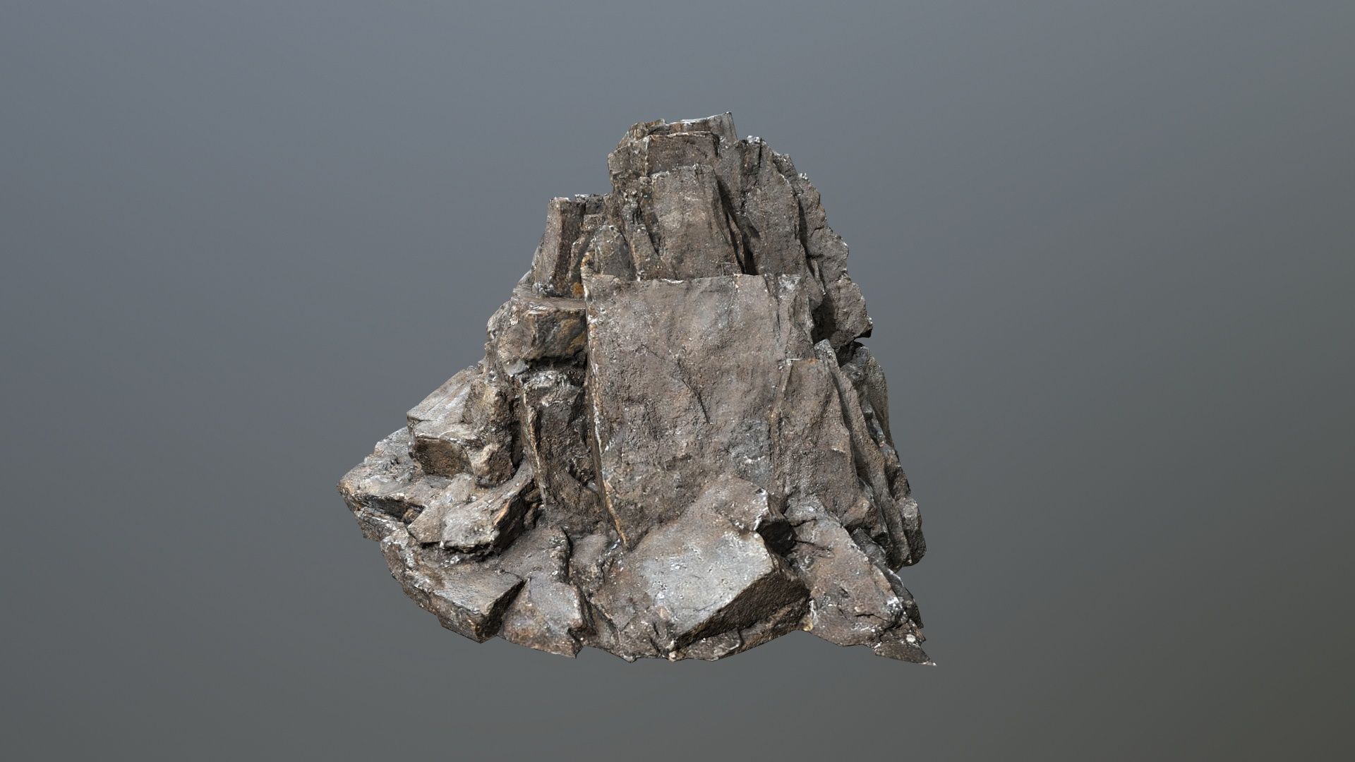 desert cliff rocks Low-poly 3D model_2