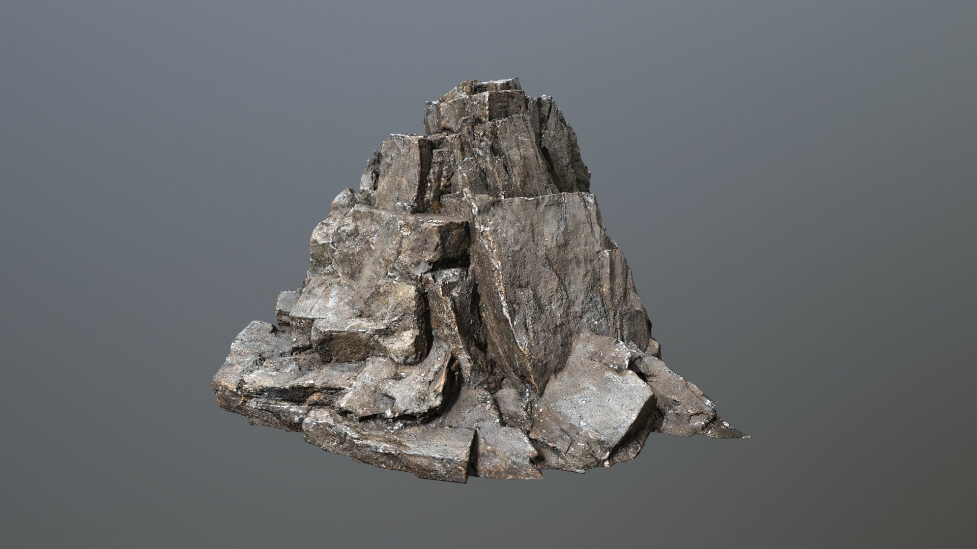 desert cliff rocks Low-poly 3D model_1
