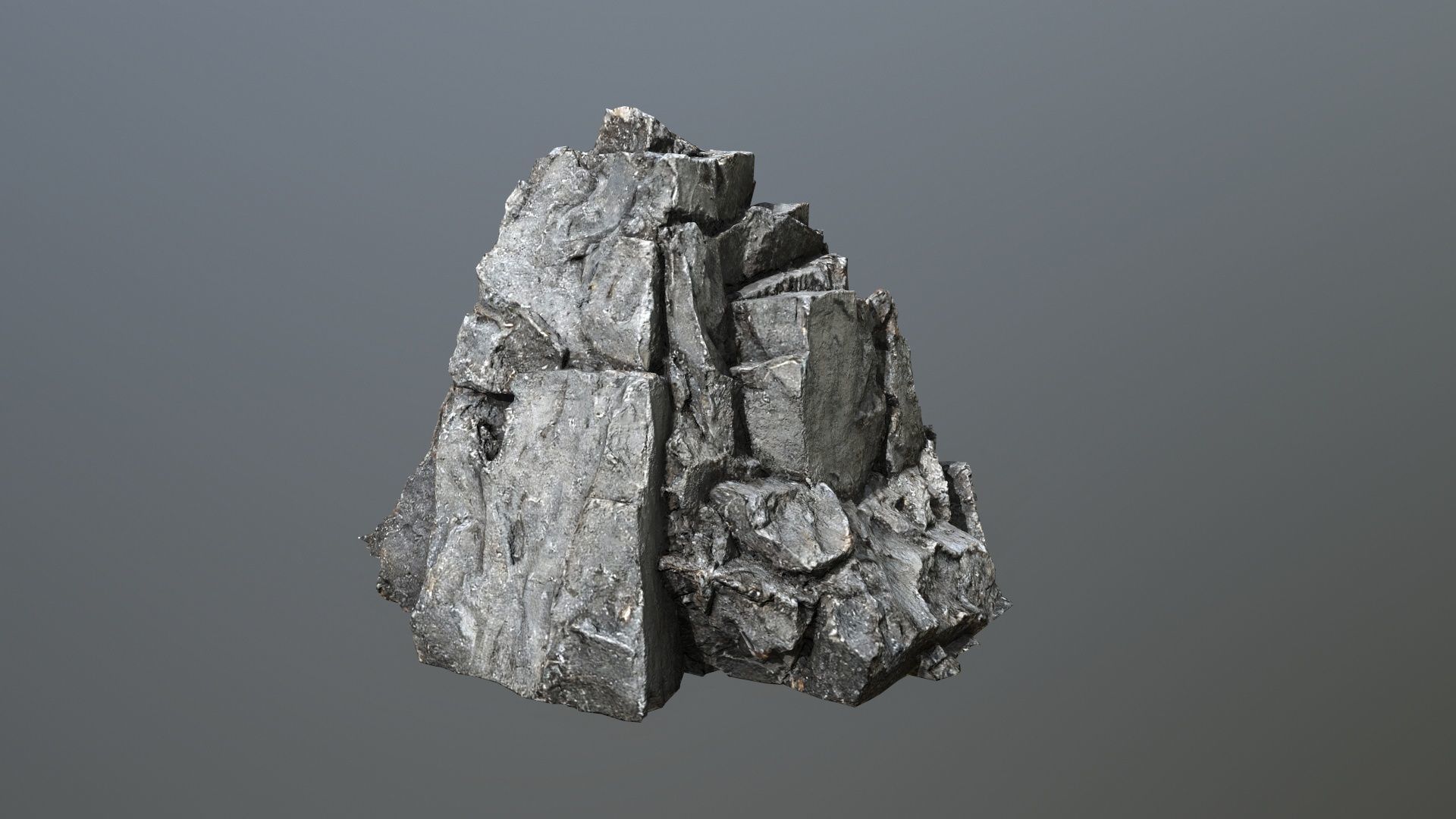 desert cliff rocks Low-poly 3D model_6
