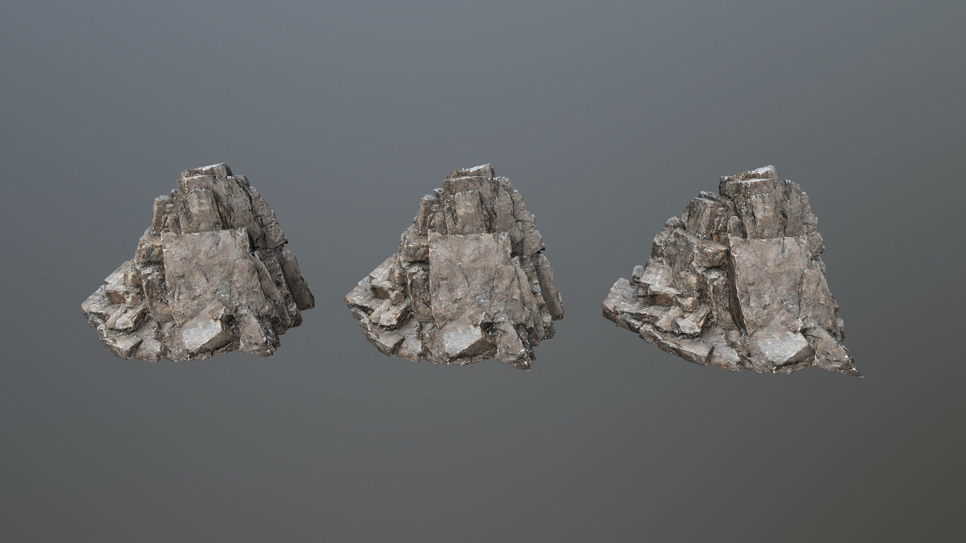 desert cliff rocks Low-poly 3D model_12