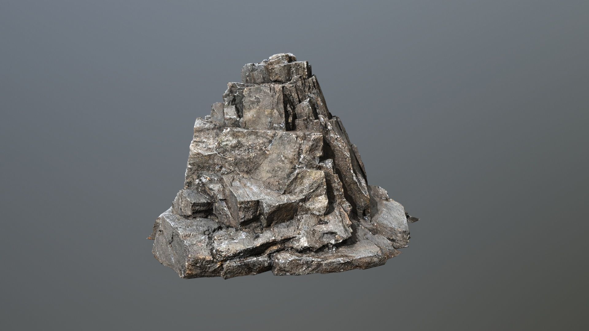 desert cliff rocks Low-poly 3D model_10