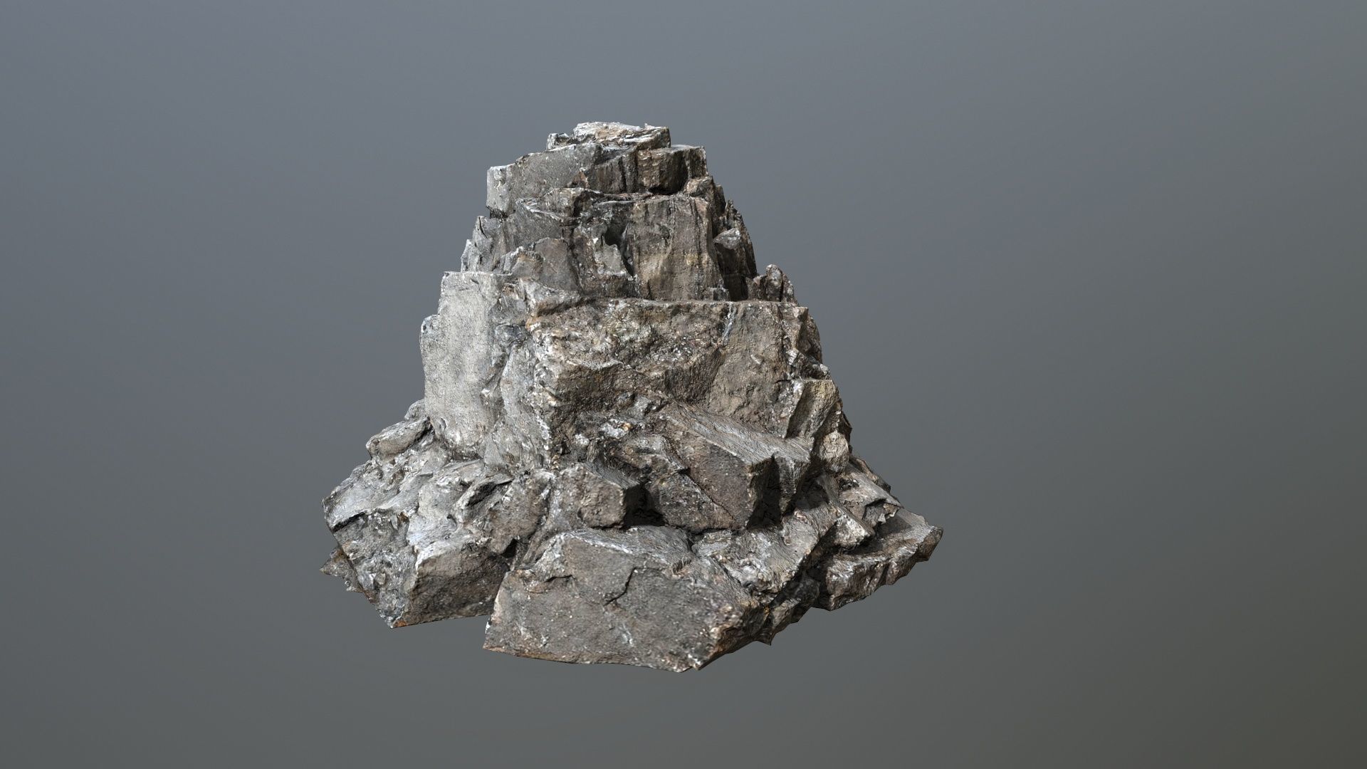 desert cliff rocks Low-poly 3D model_9
