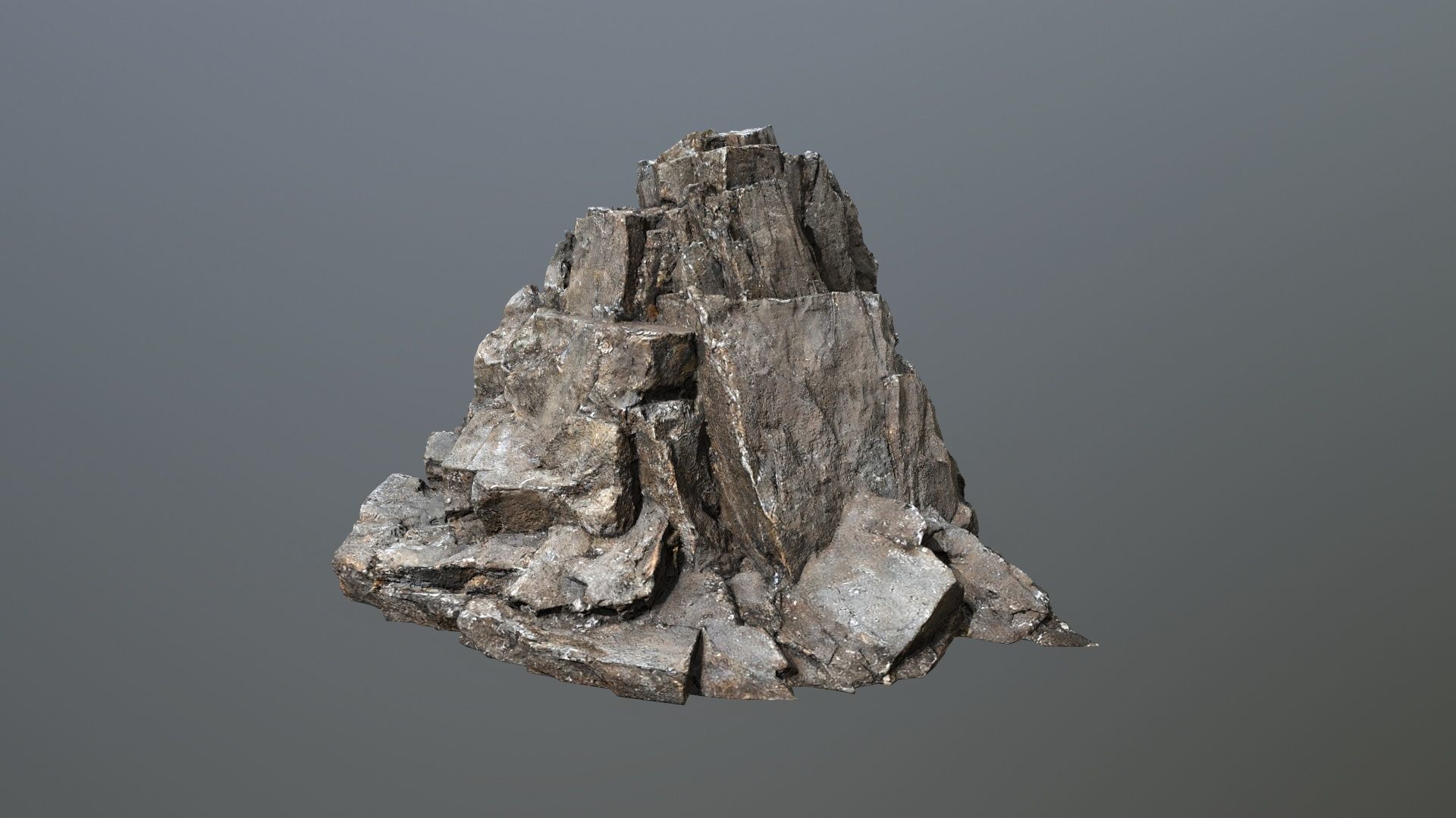 desert cliff rocks Low-poly 3D model_11