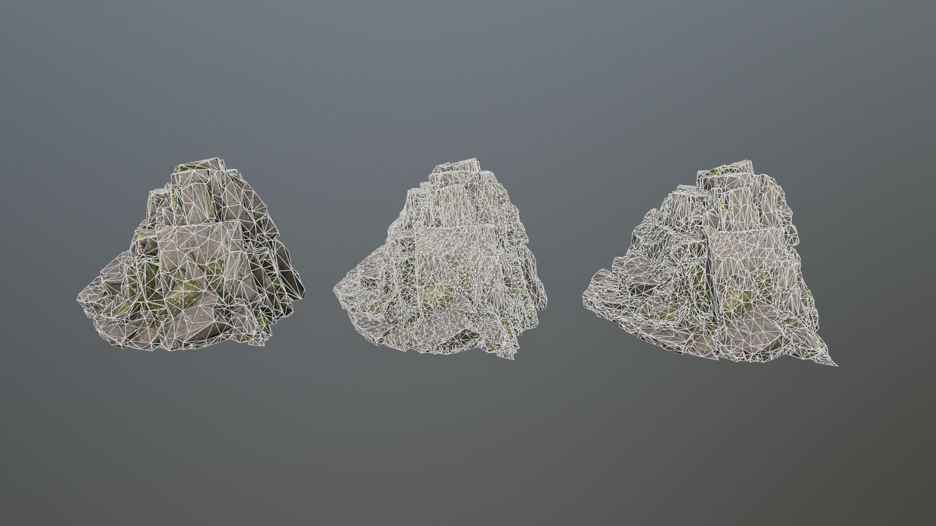 cliff rock Low-poly 3D model_14
