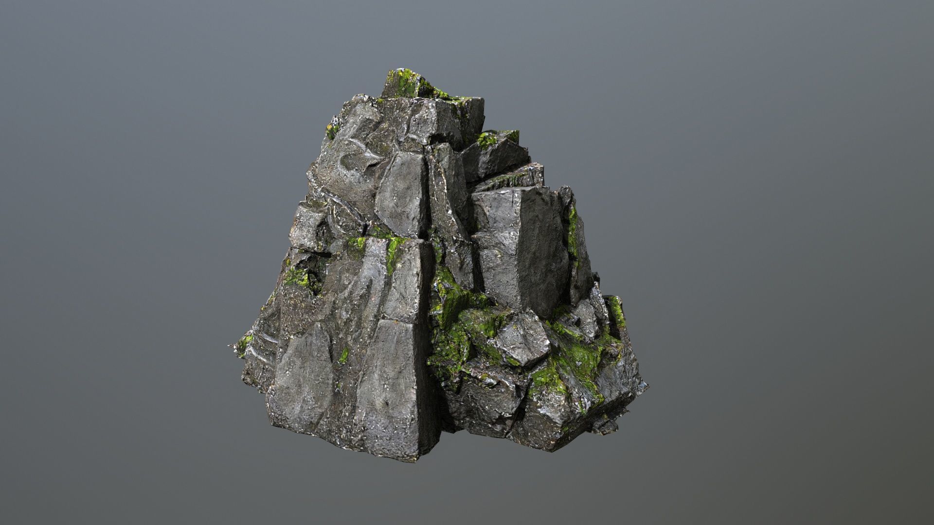 cliff rock Low-poly 3D model_6