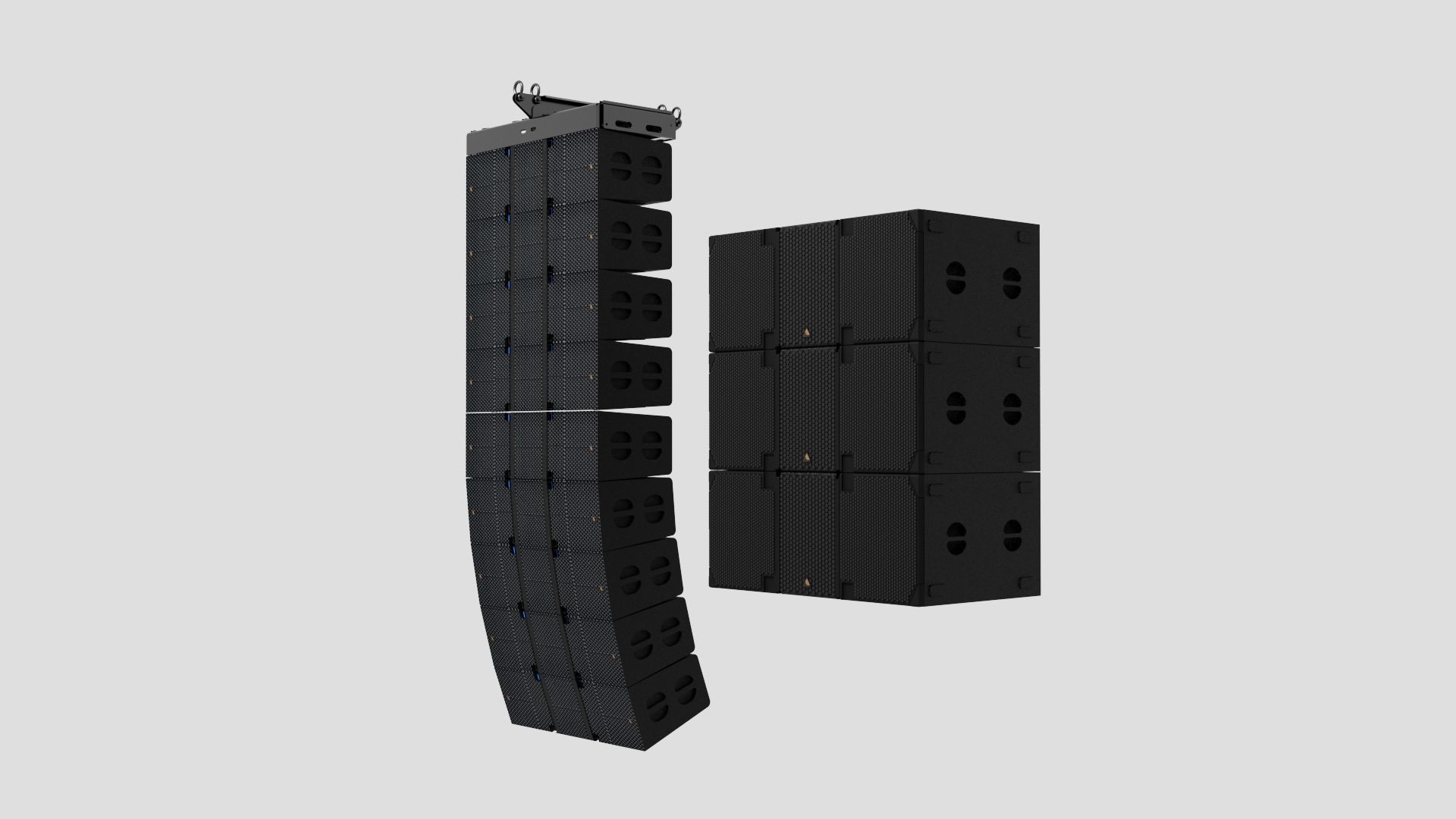 Concert Speakers Adamson E15 and E219 Line Array 3D model_2