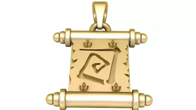 OLD MAP PENDANT 3D PRINTABLE MODEL 3D print model