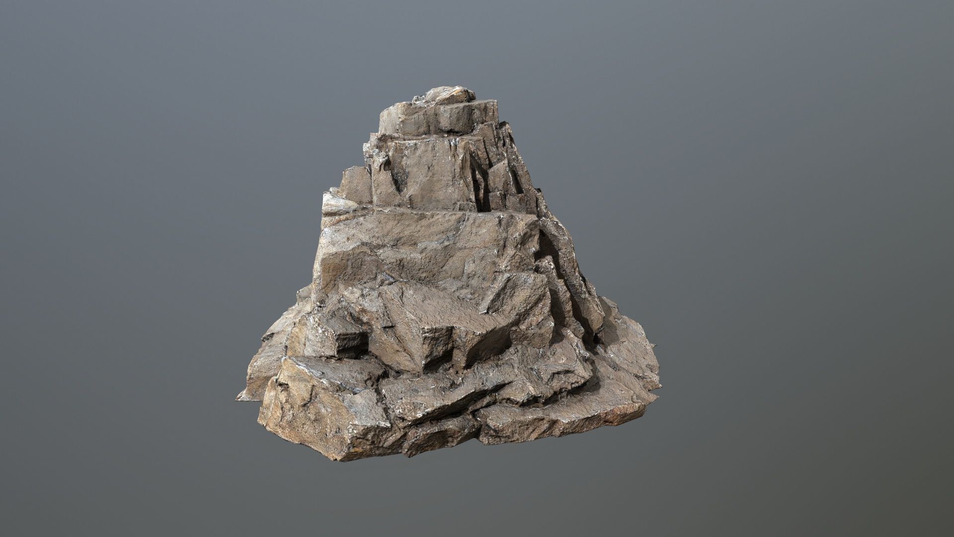 desert rocks Low-poly 3D model_9