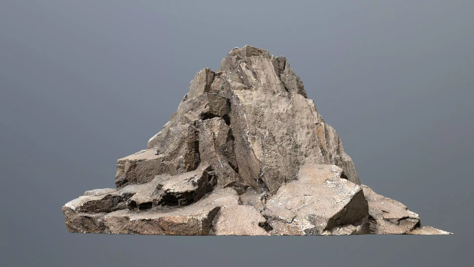 desert rocks Low-poly 3D model_0