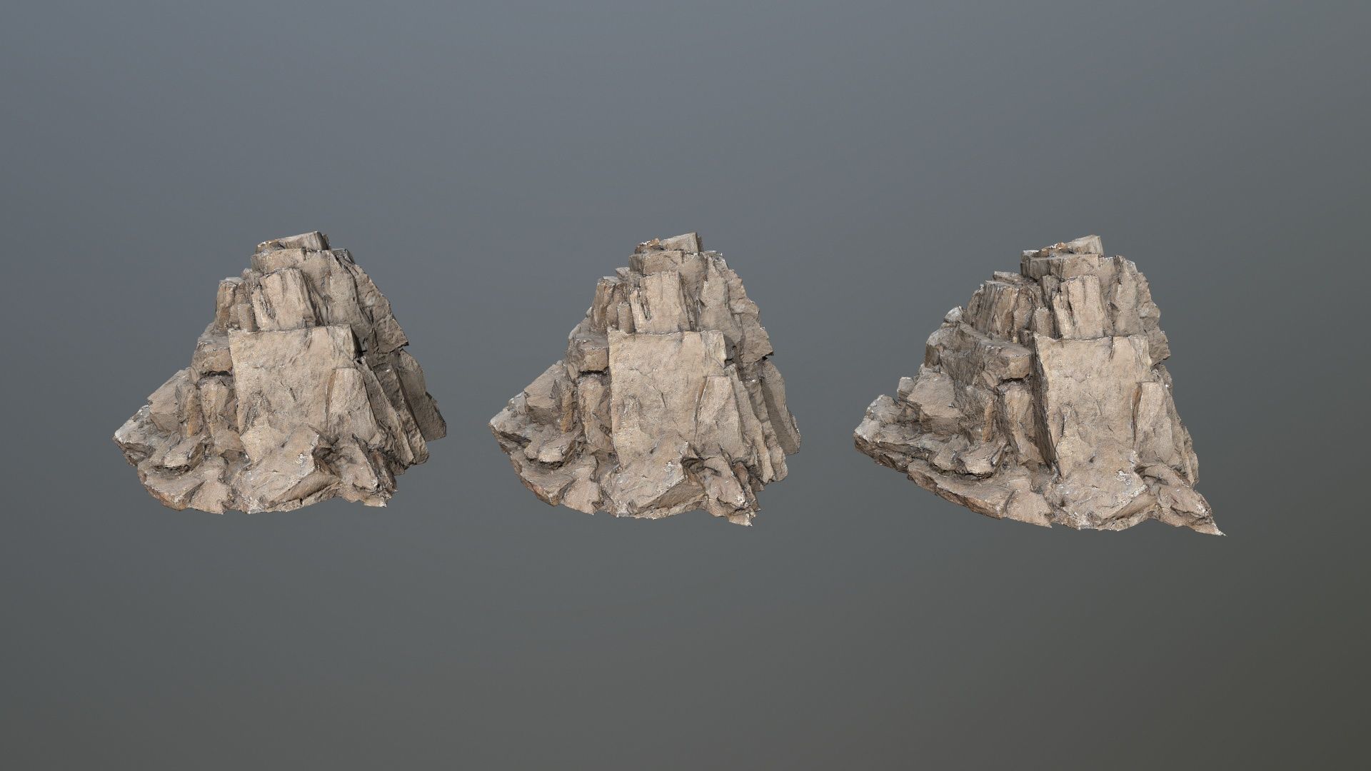 desert rocks Low-poly 3D model_11