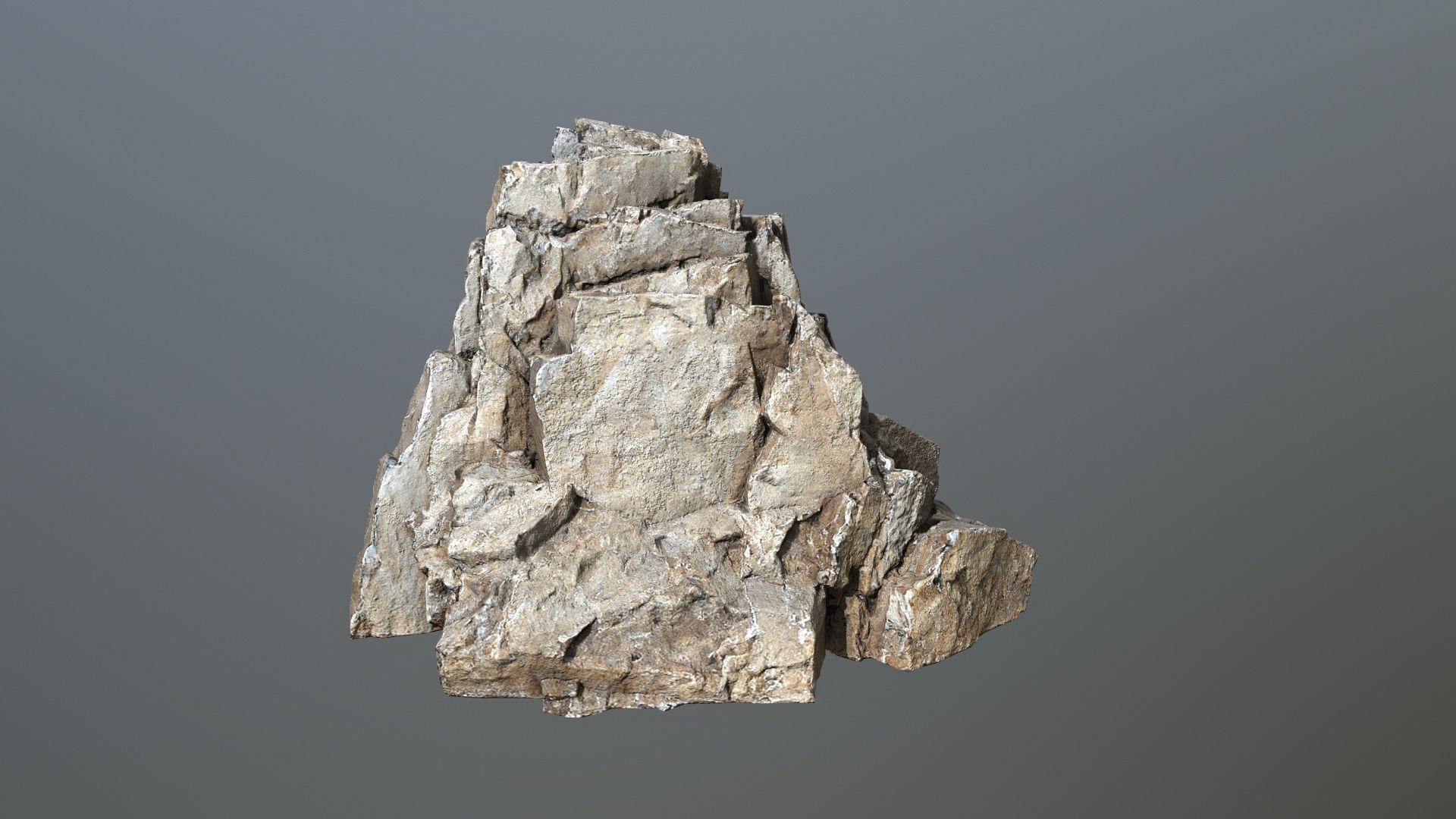 desert rocks Low-poly 3D model_7