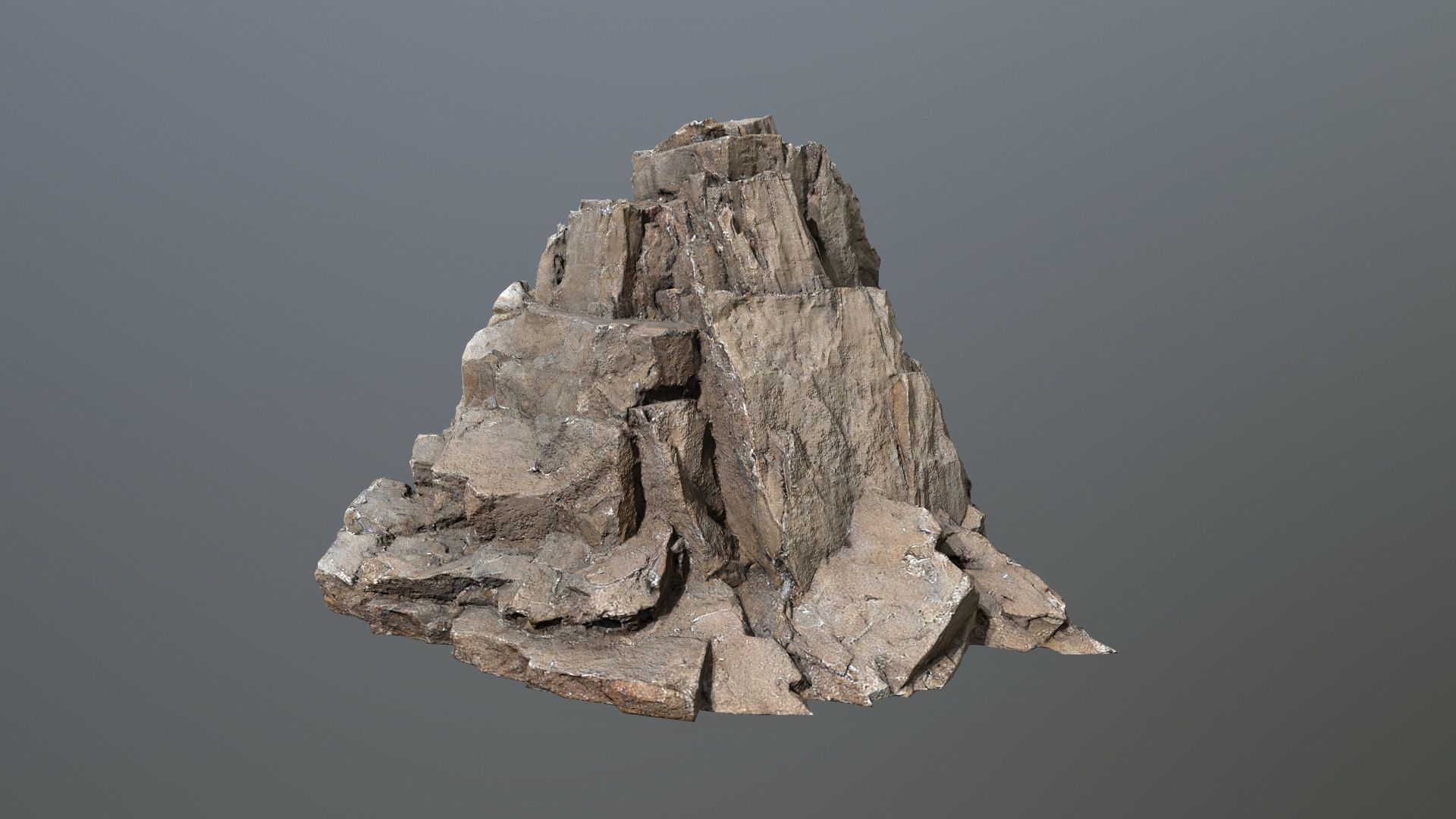 desert rocks Low-poly 3D model_1