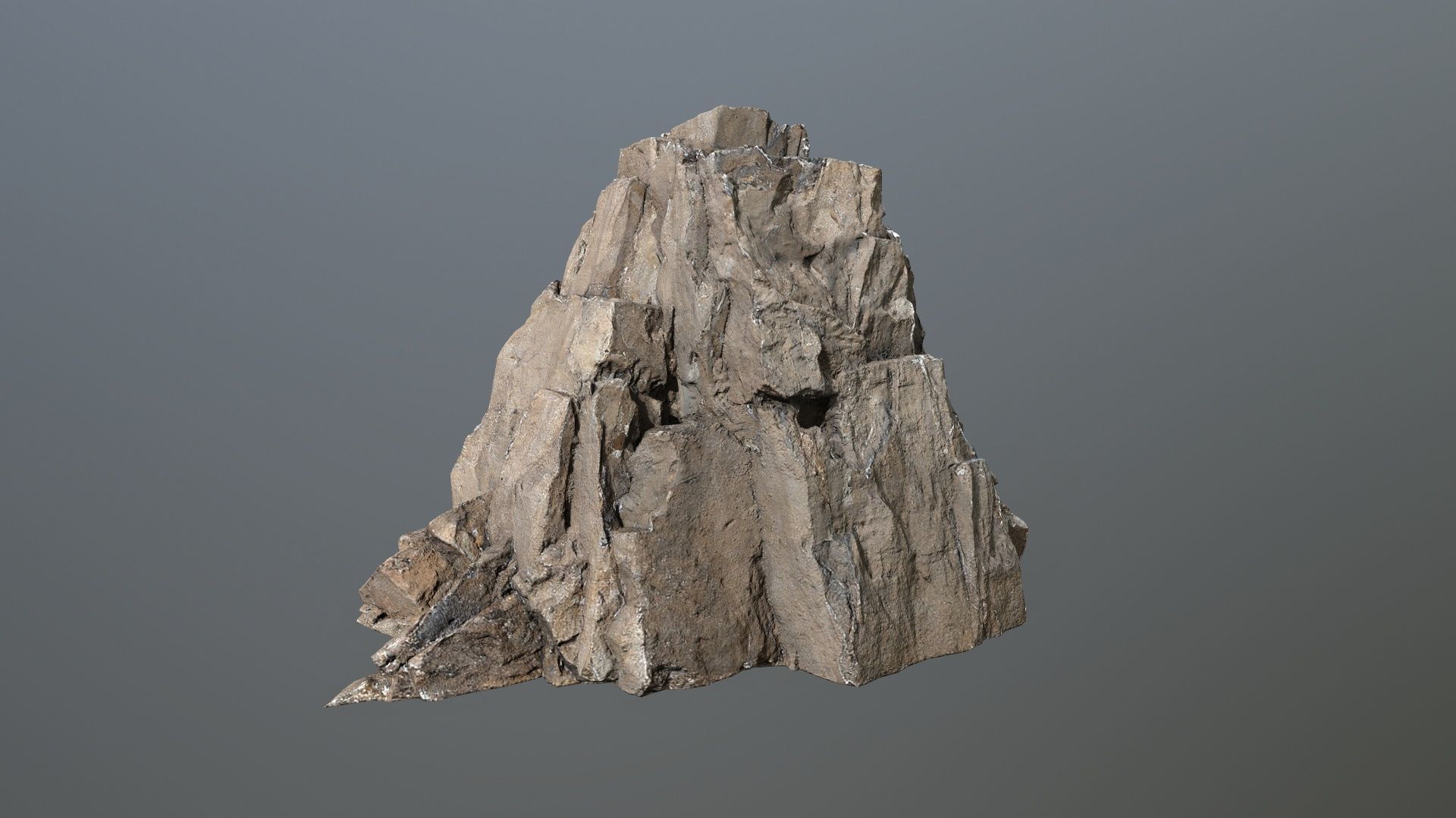 desert rocks Low-poly 3D model_4