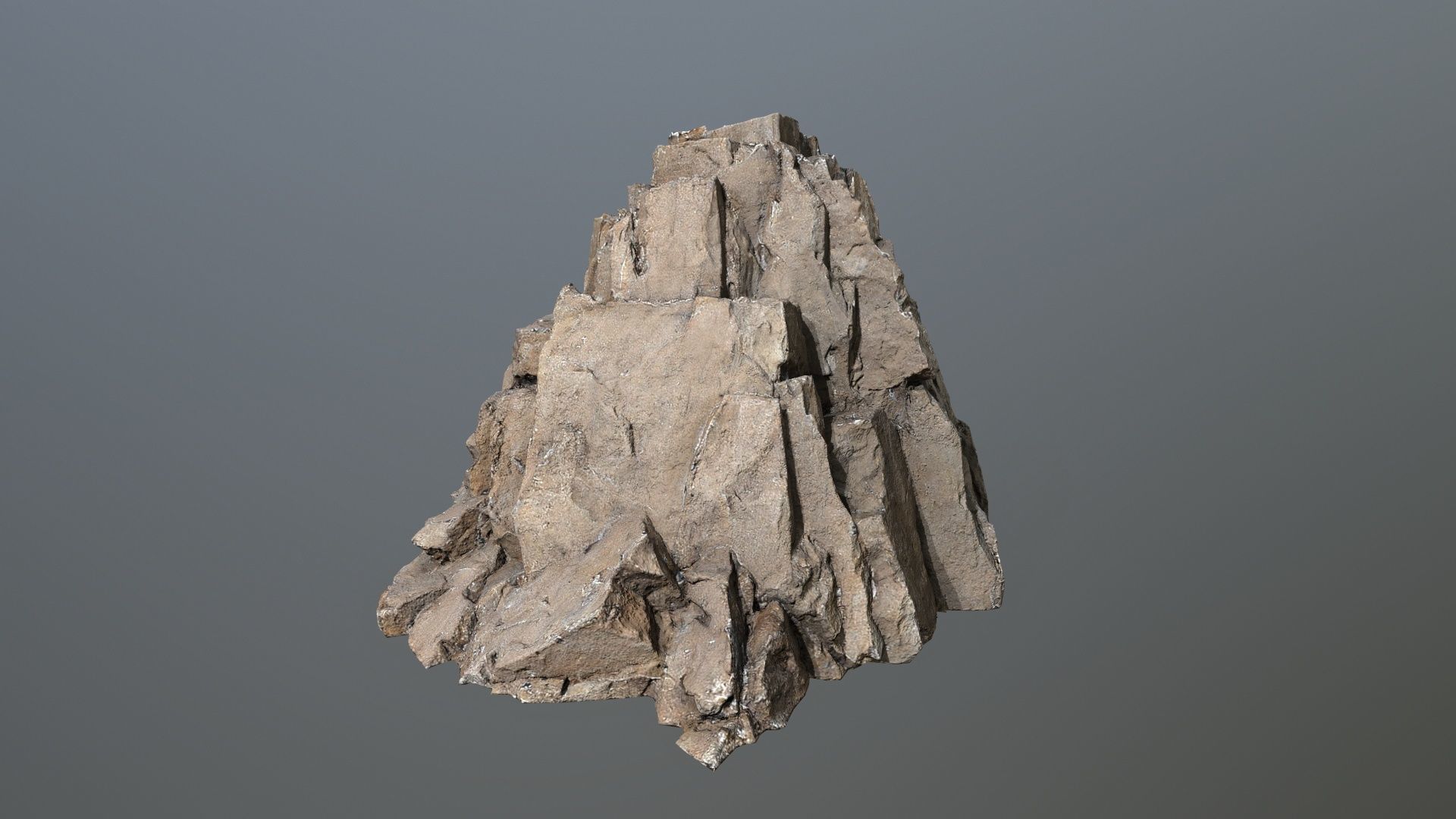 desert rocks Low-poly 3D model_3