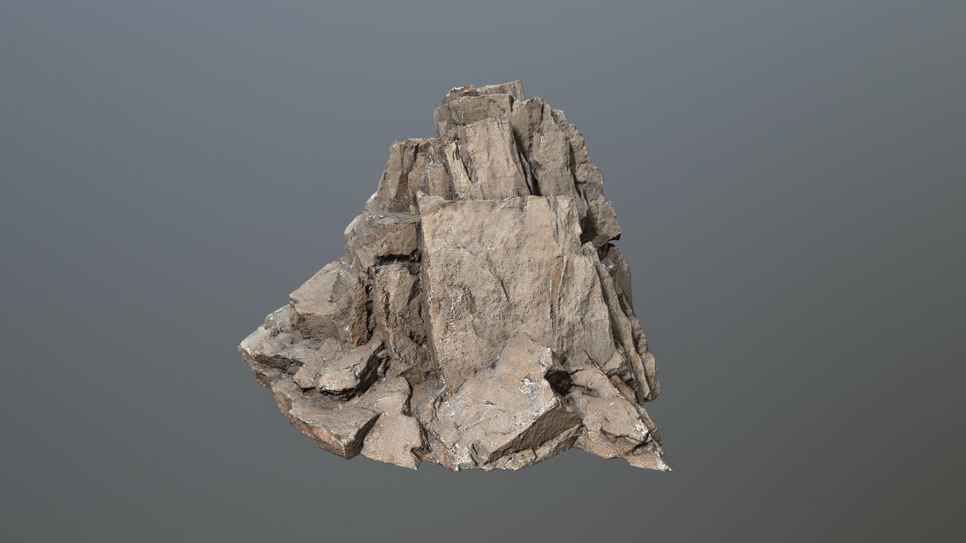 desert rocks Low-poly 3D model_2