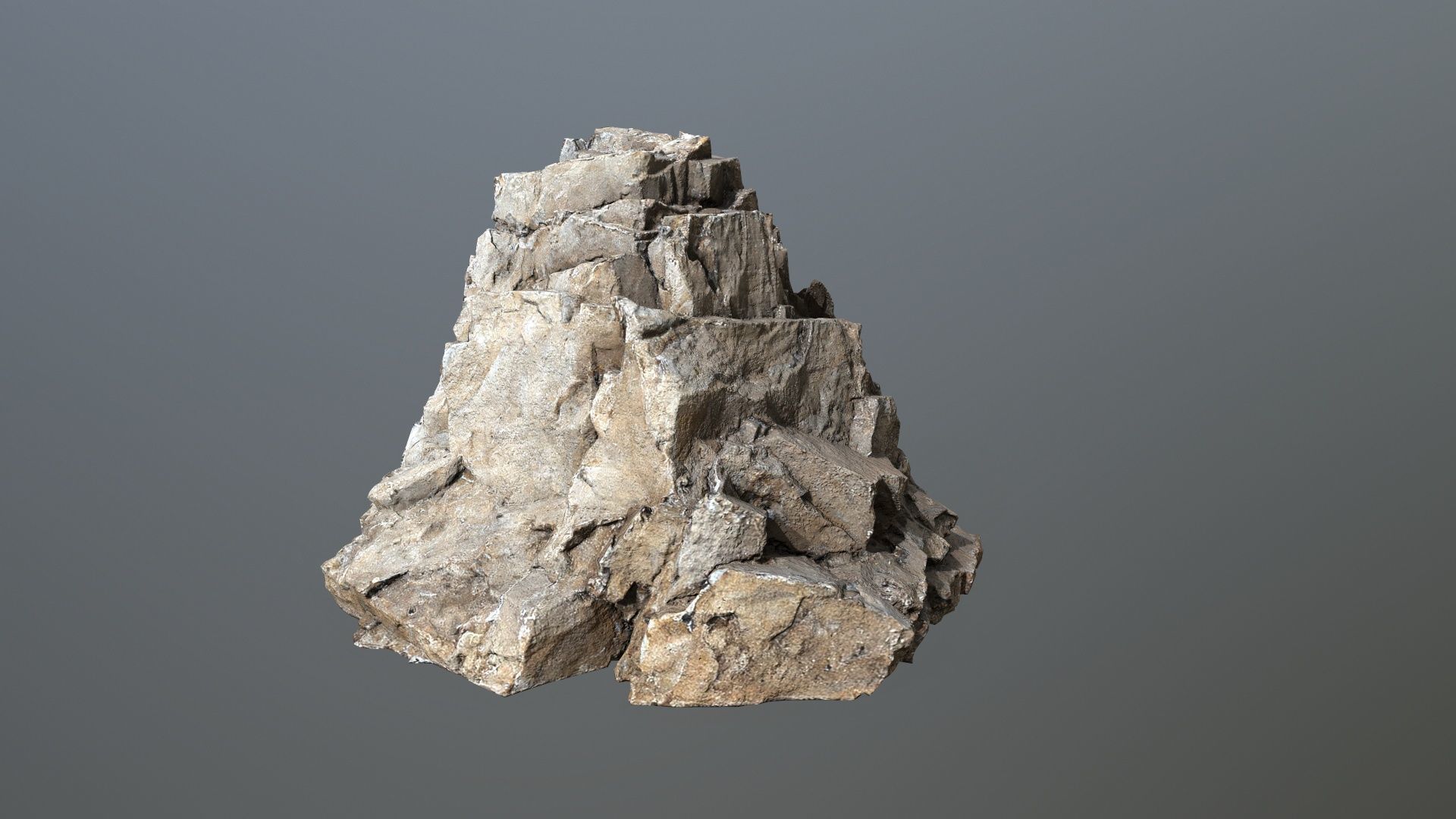 desert rocks Low-poly 3D model_8