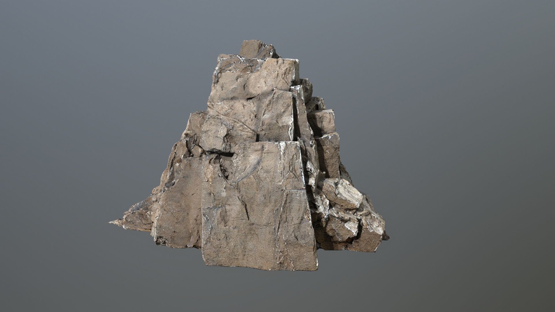 desert rocks Low-poly 3D model_5