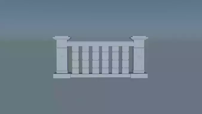 3D Stone balustrade v6 3D print model
