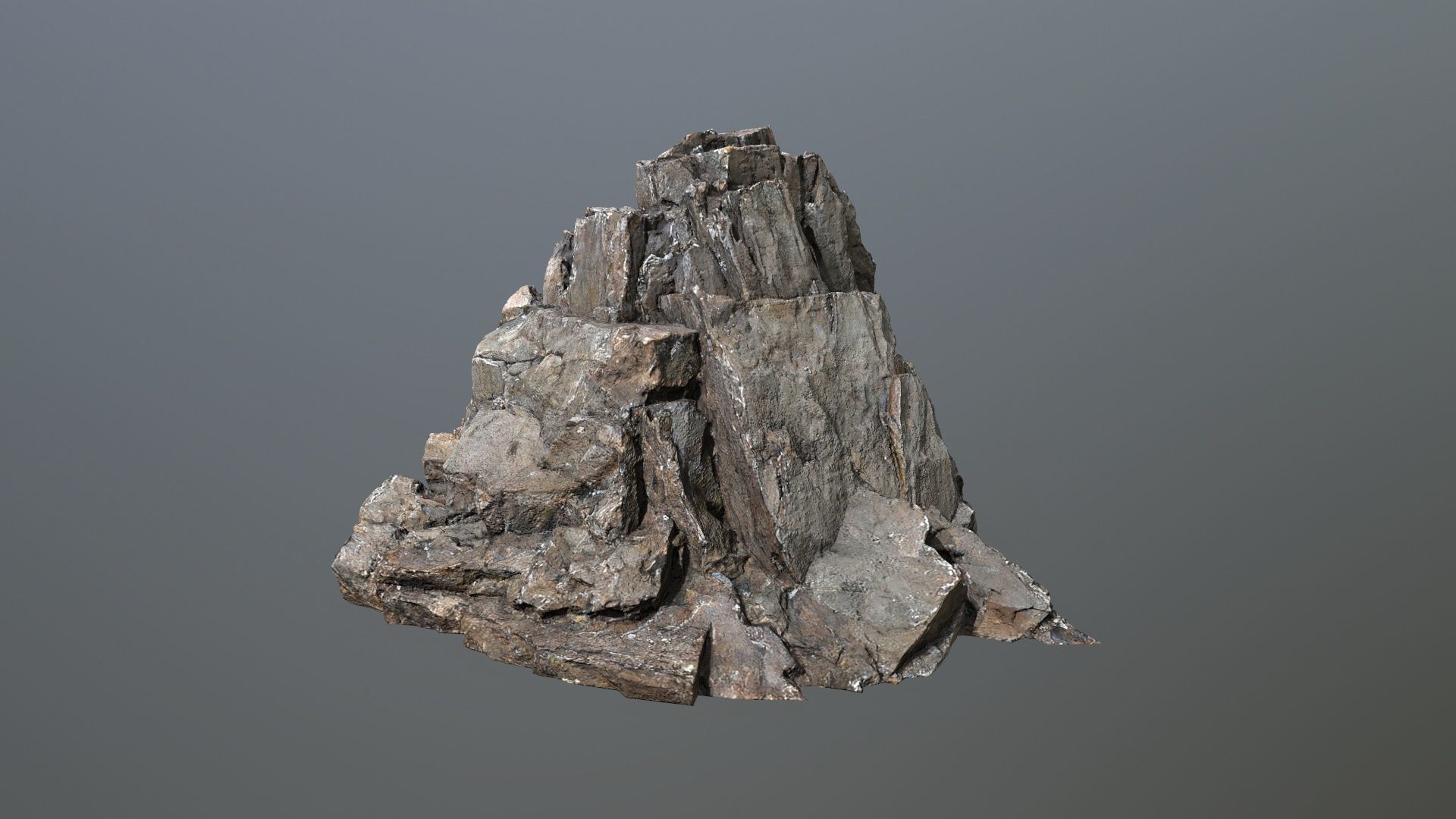 cliff rocks Low-poly 3D model_12
