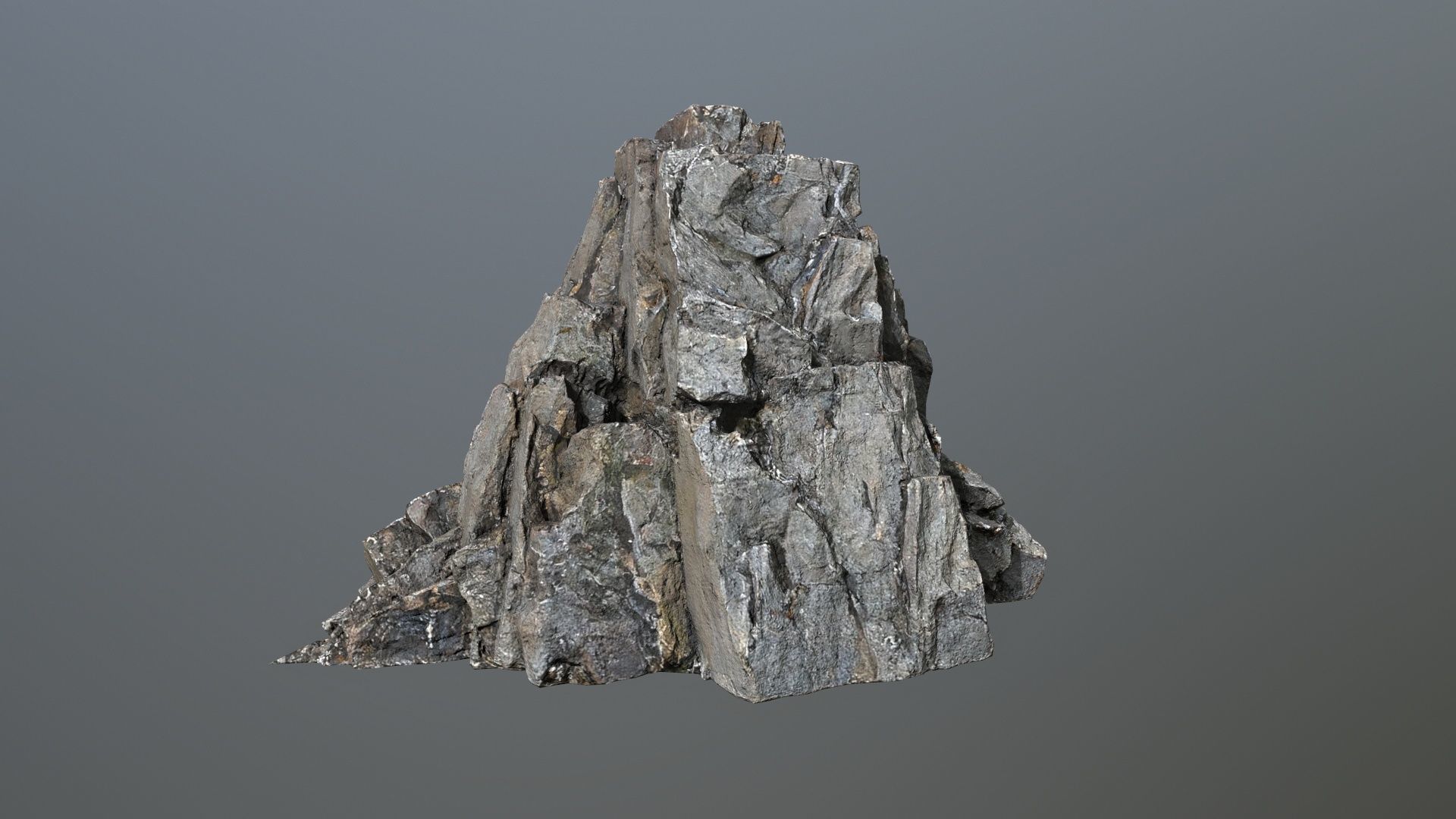 cliff rocks Low-poly 3D model_5
