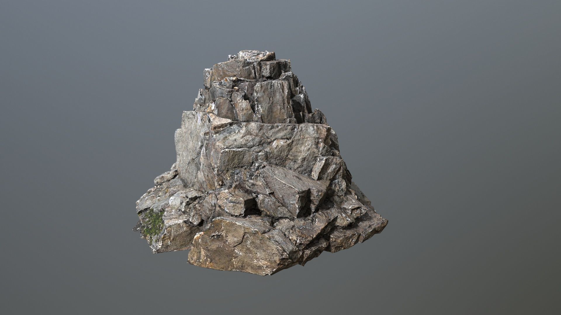cliff rocks Low-poly 3D model_10