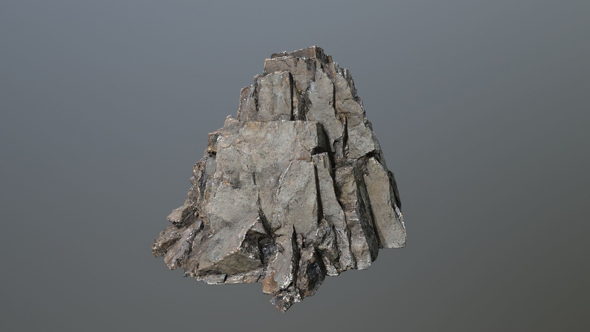 cliff rocks Low-poly 3D model_3