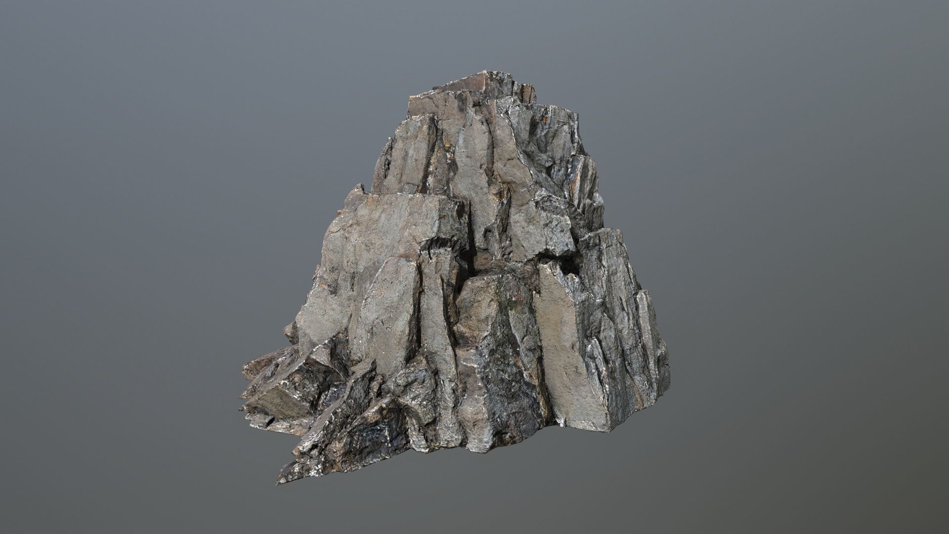 cliff rocks Low-poly 3D model_4