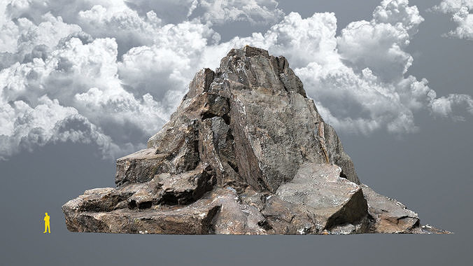 cliff rocks Low-poly 3D model