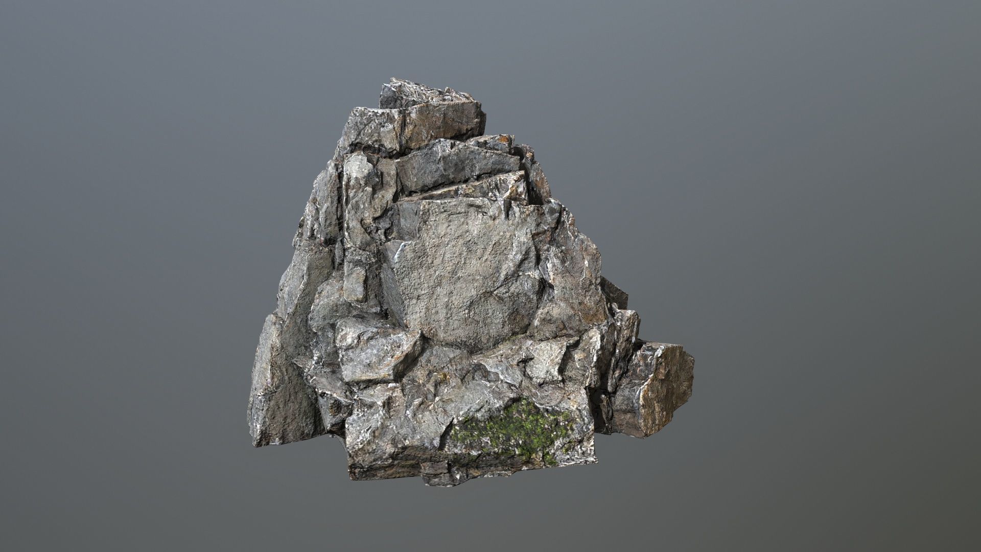 cliff rocks Low-poly 3D model_8