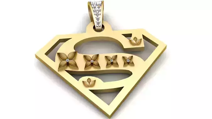 SUPERMAN LOGO PENDANT 3D PRINTABLE MODEL