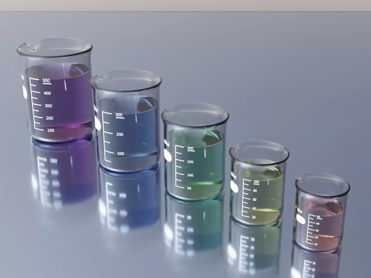 Beakers 3D model