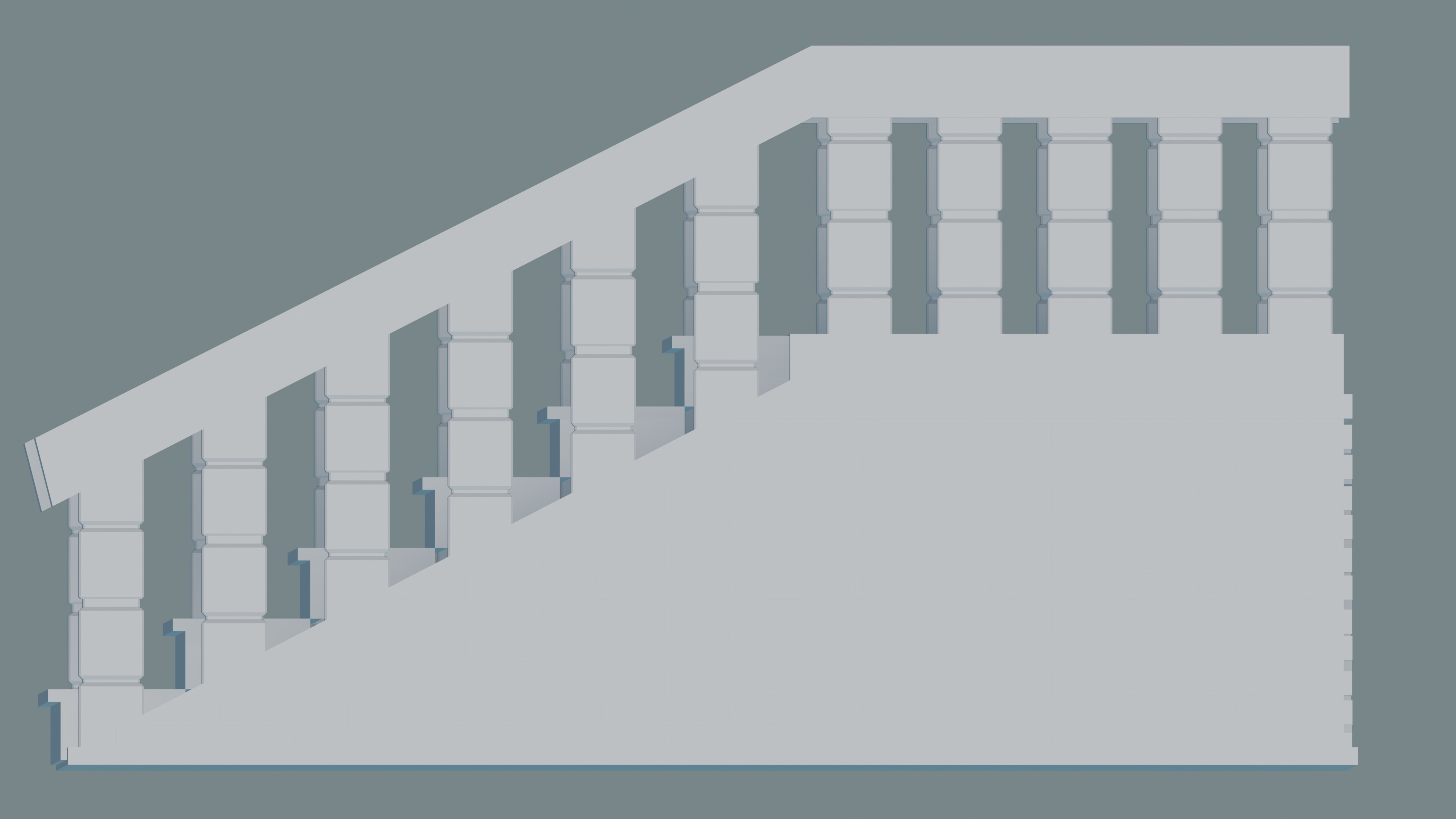 Staircase 3D print model_1