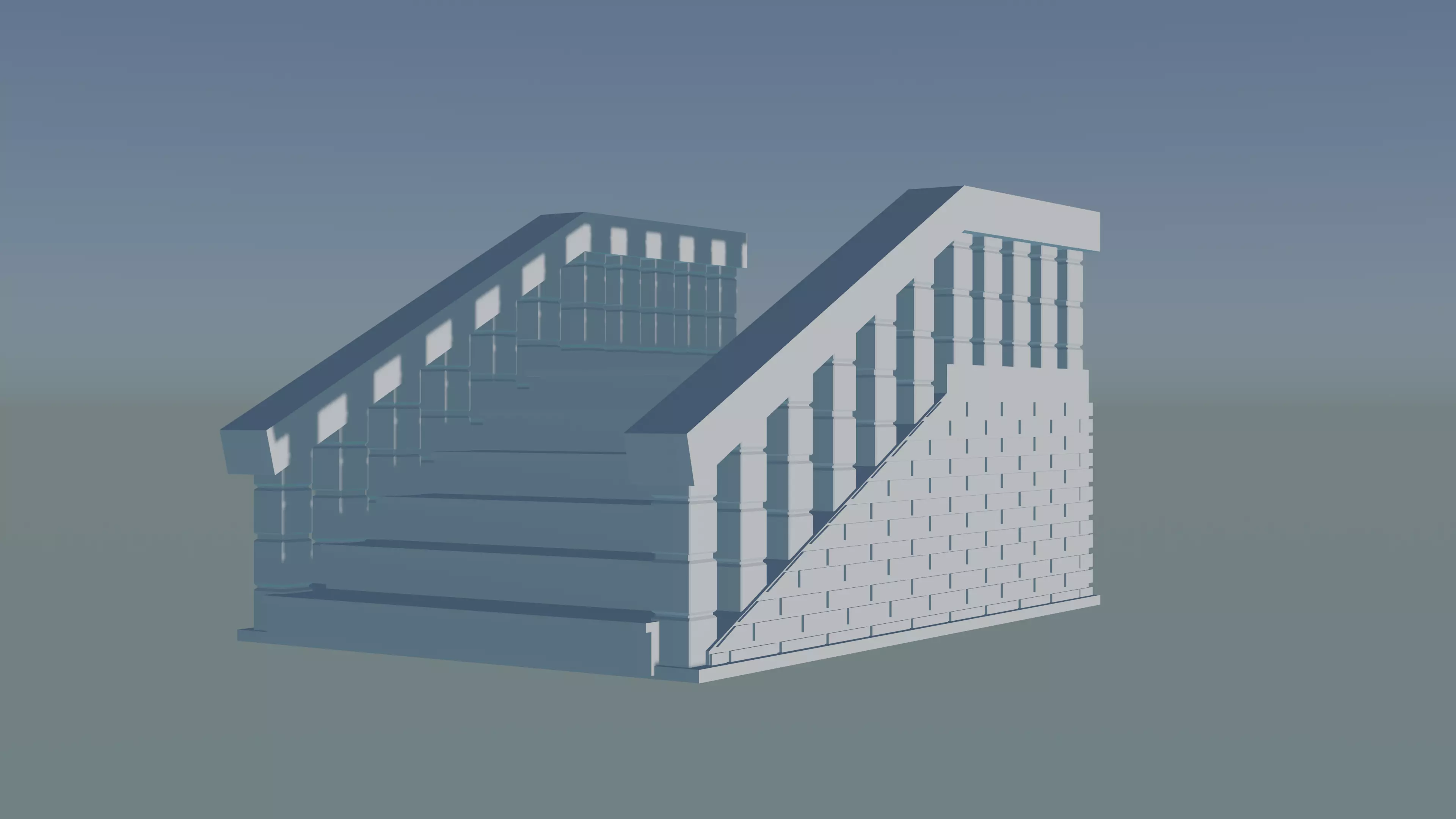 Staircase 3D print model_0