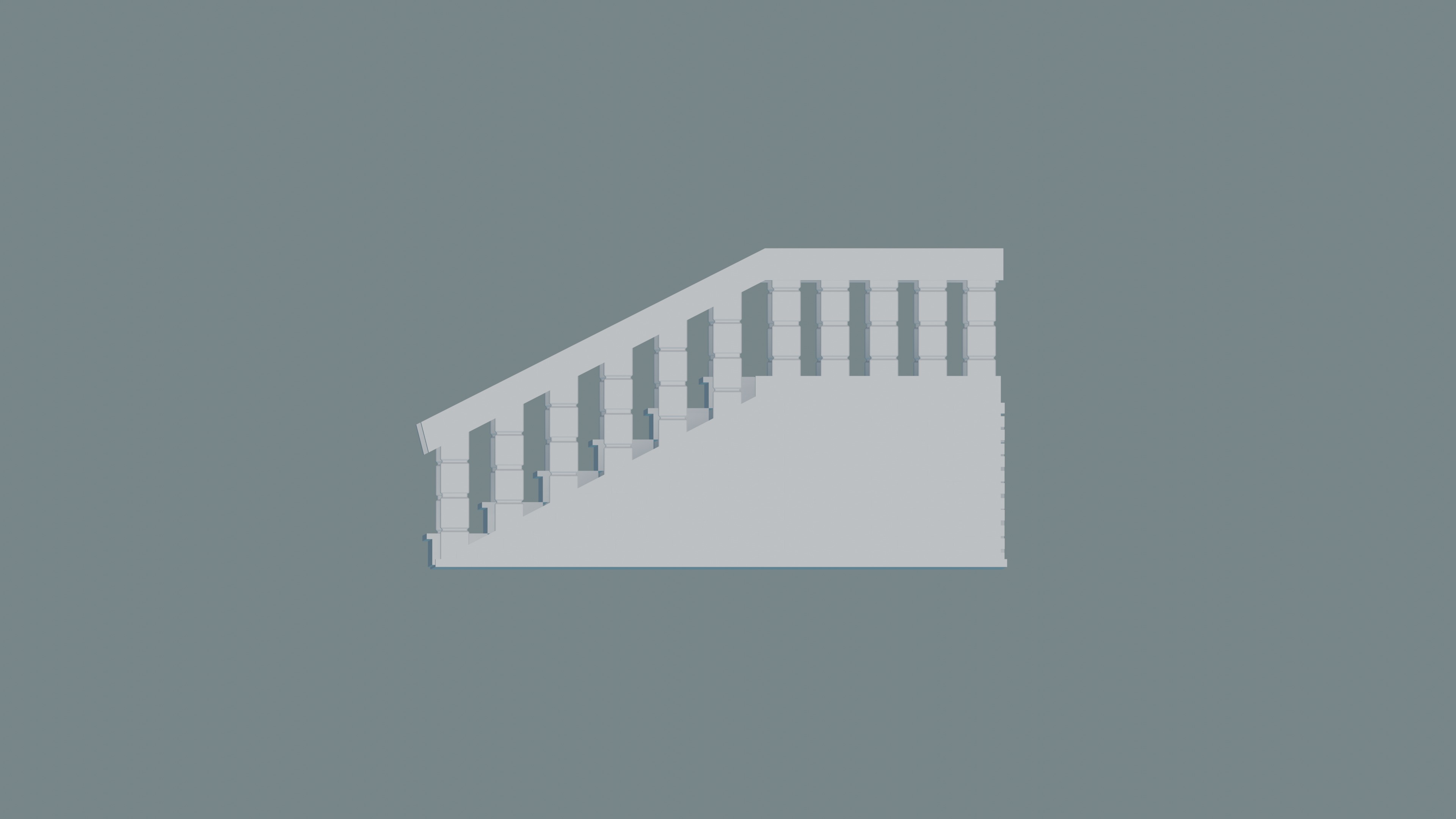 Staircase 3D print model_4