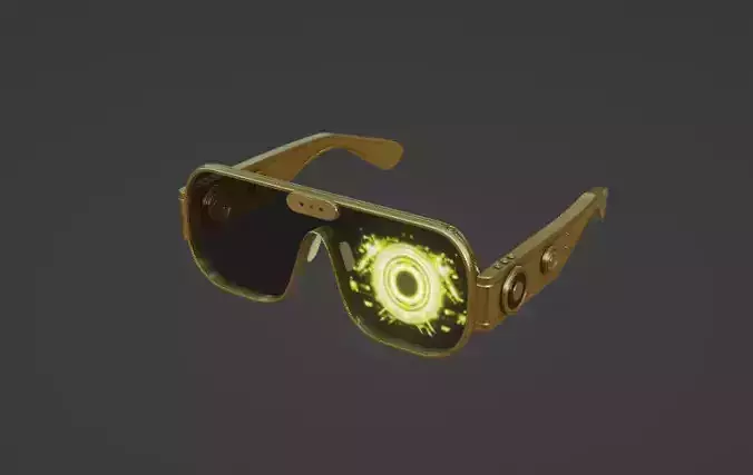 Sci-Fi AR Headset Low-poly 3D model