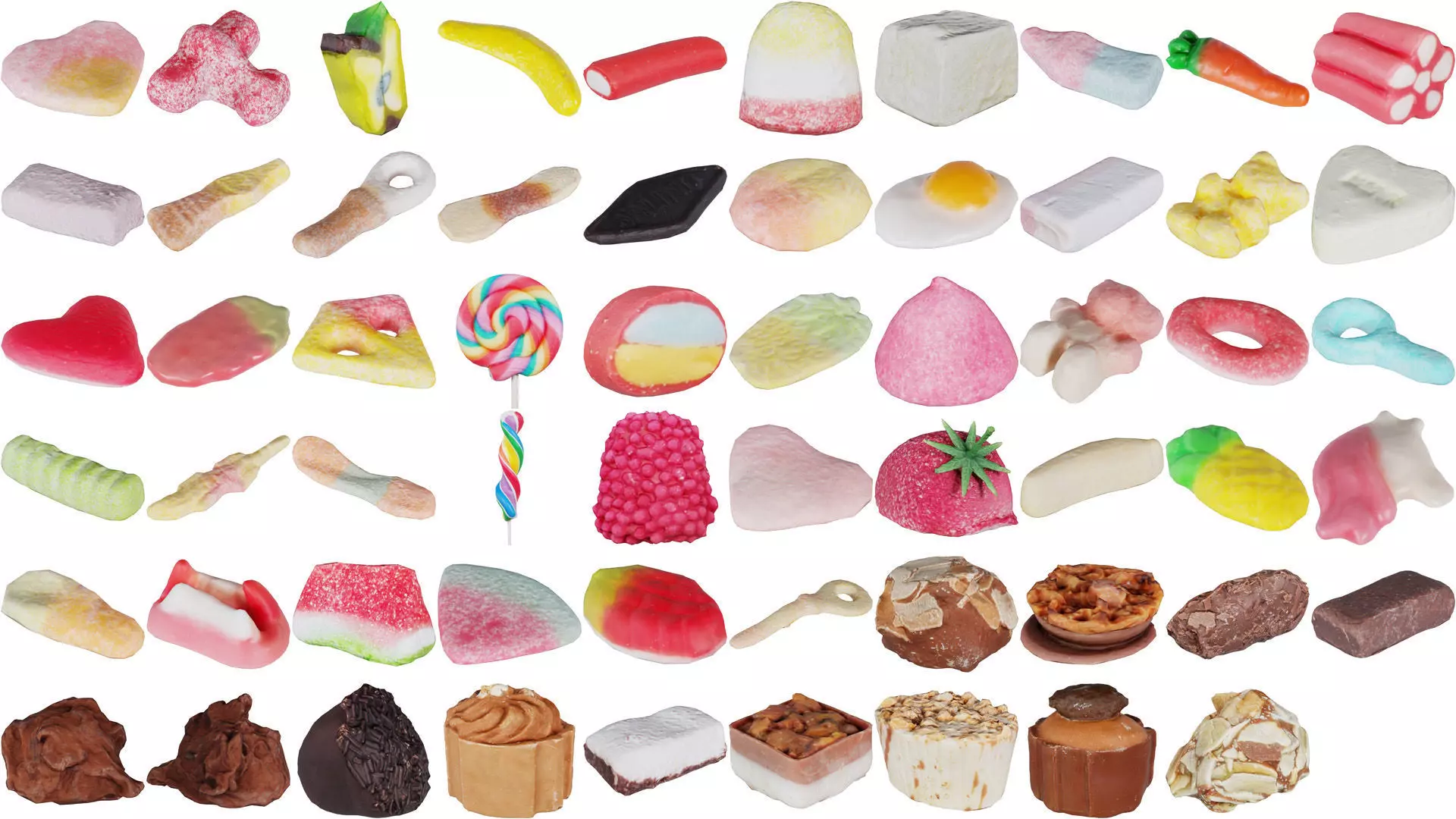 59 Candy and Chocolate Superbundle 3D Model Collection_0