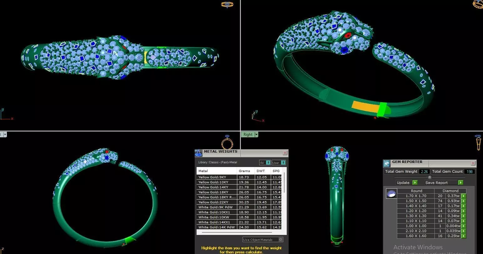 panthere bracelet  3D print model_0