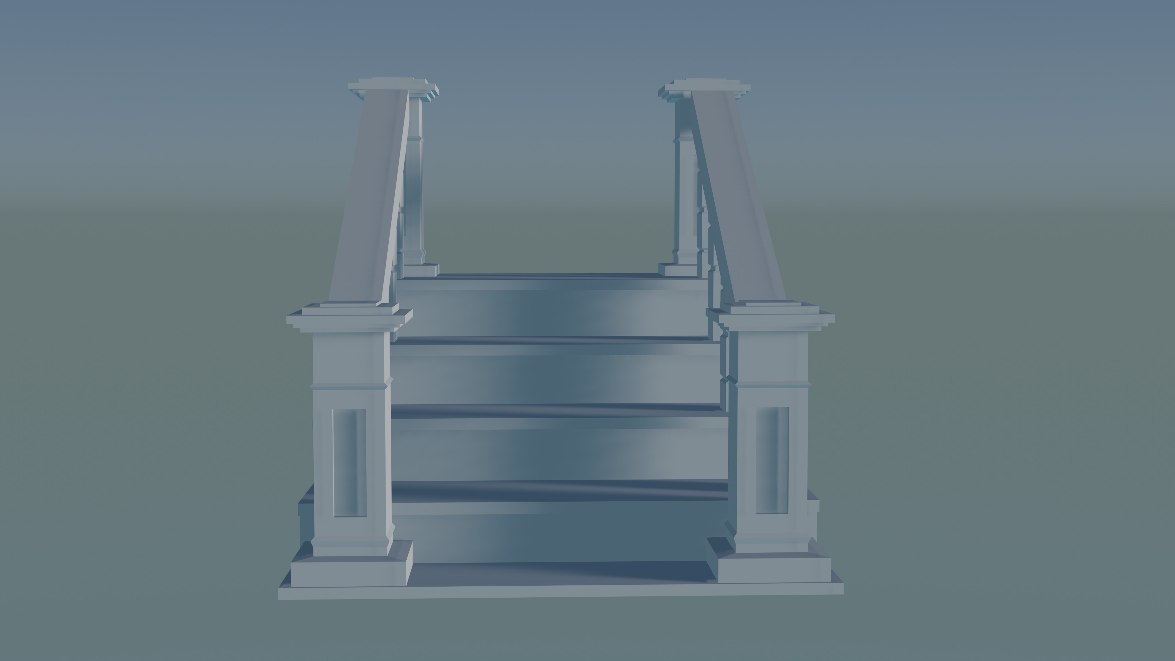 Staircase 3D print model_3