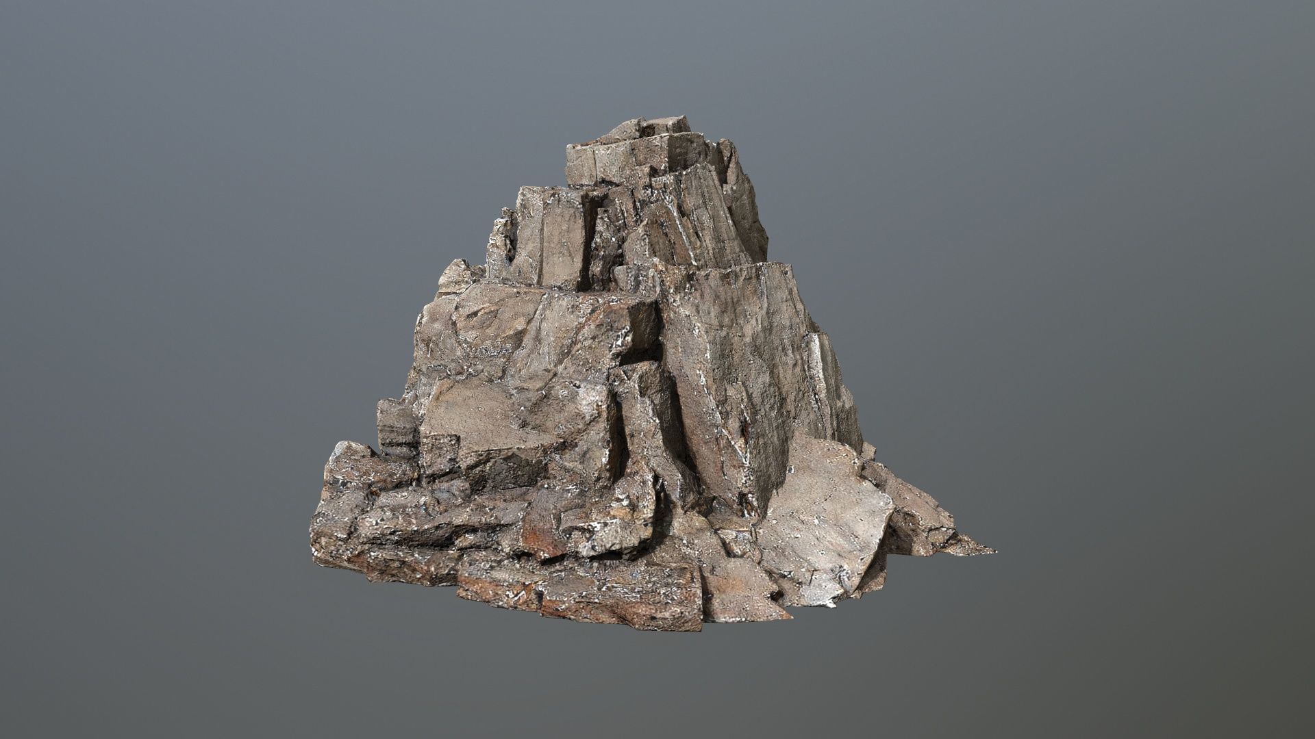 desert cliff rocks Low-poly 3D model_12