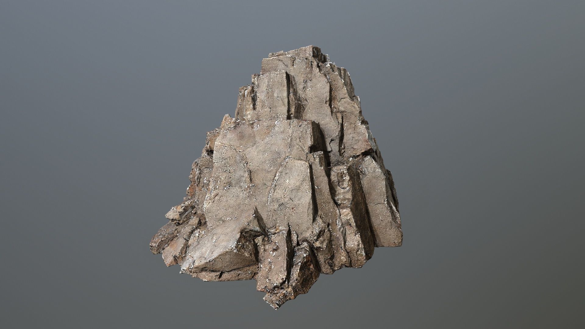 desert cliff rocks Low-poly 3D model_3