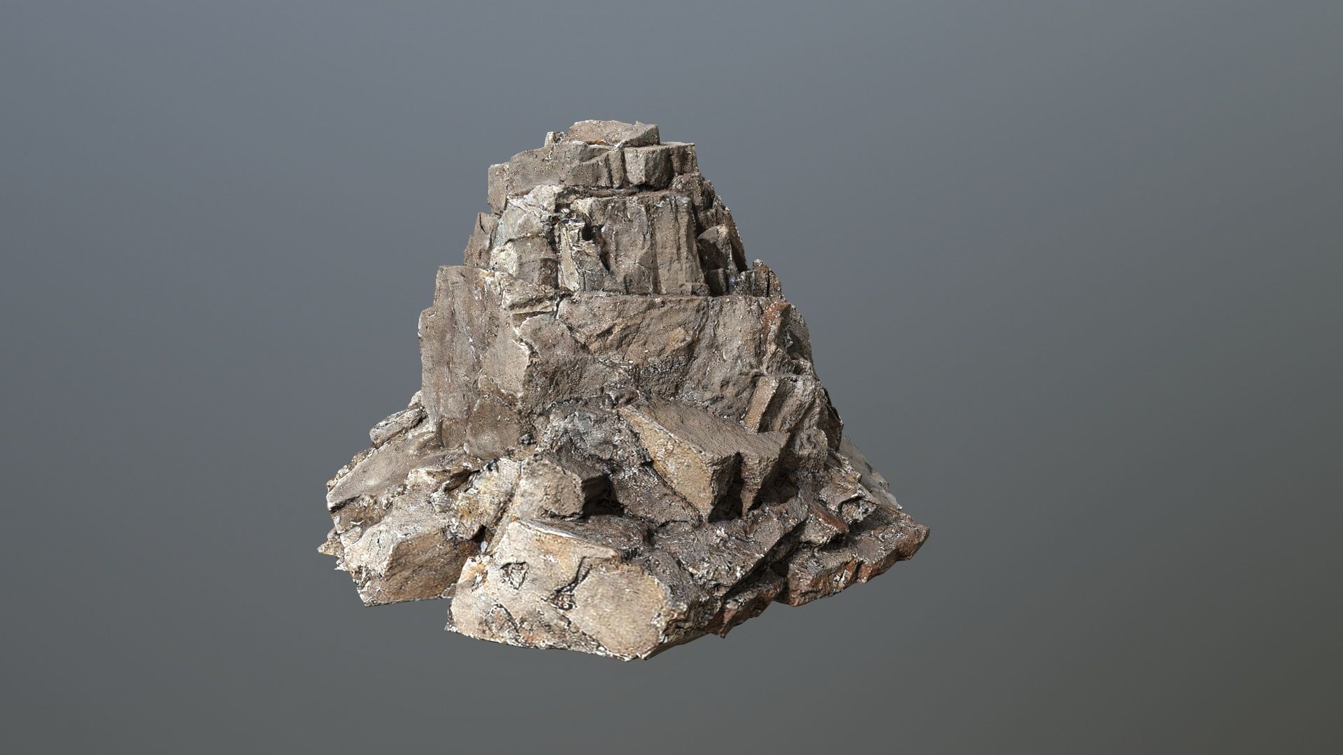desert cliff rocks Low-poly 3D model_10