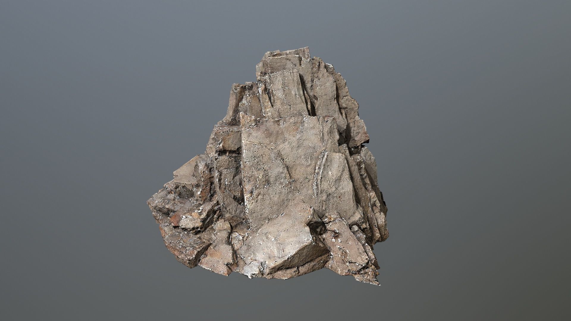 desert cliff rocks Low-poly 3D model_2