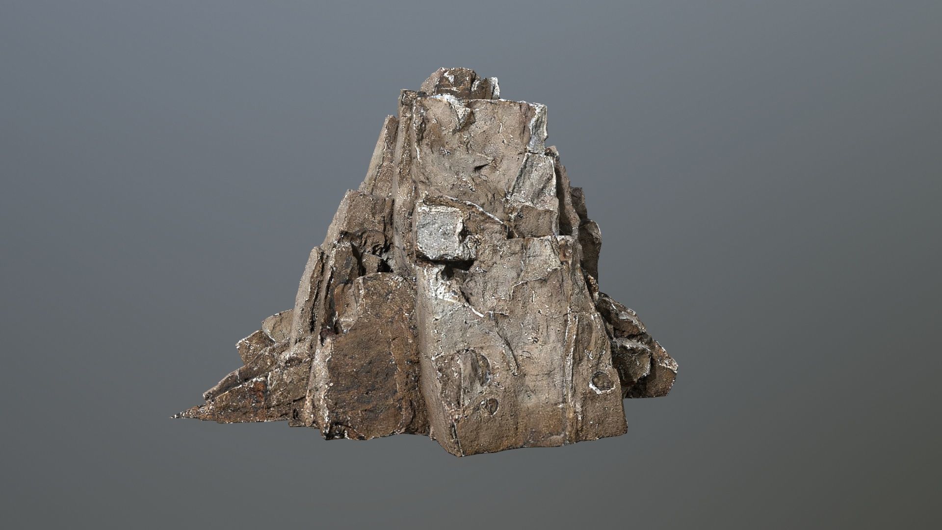 desert cliff rocks Low-poly 3D model_5