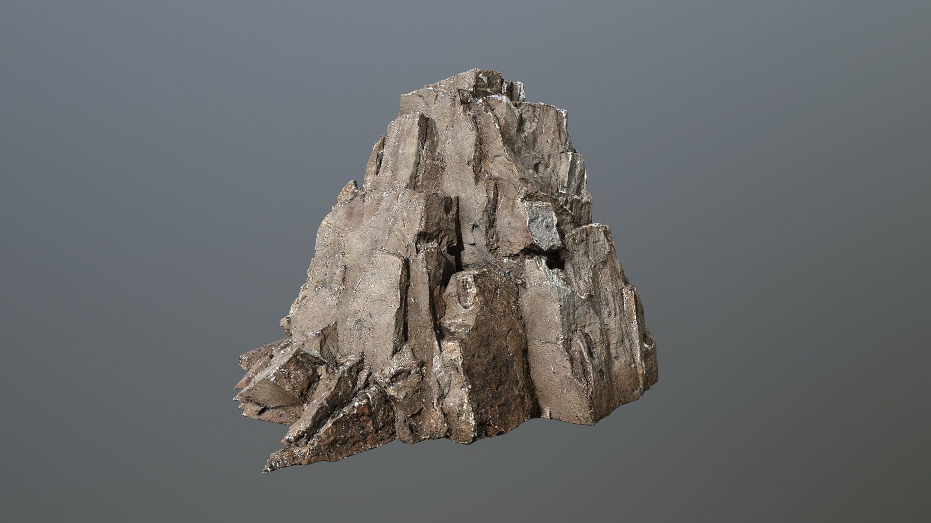 desert cliff rocks Low-poly 3D model_4
