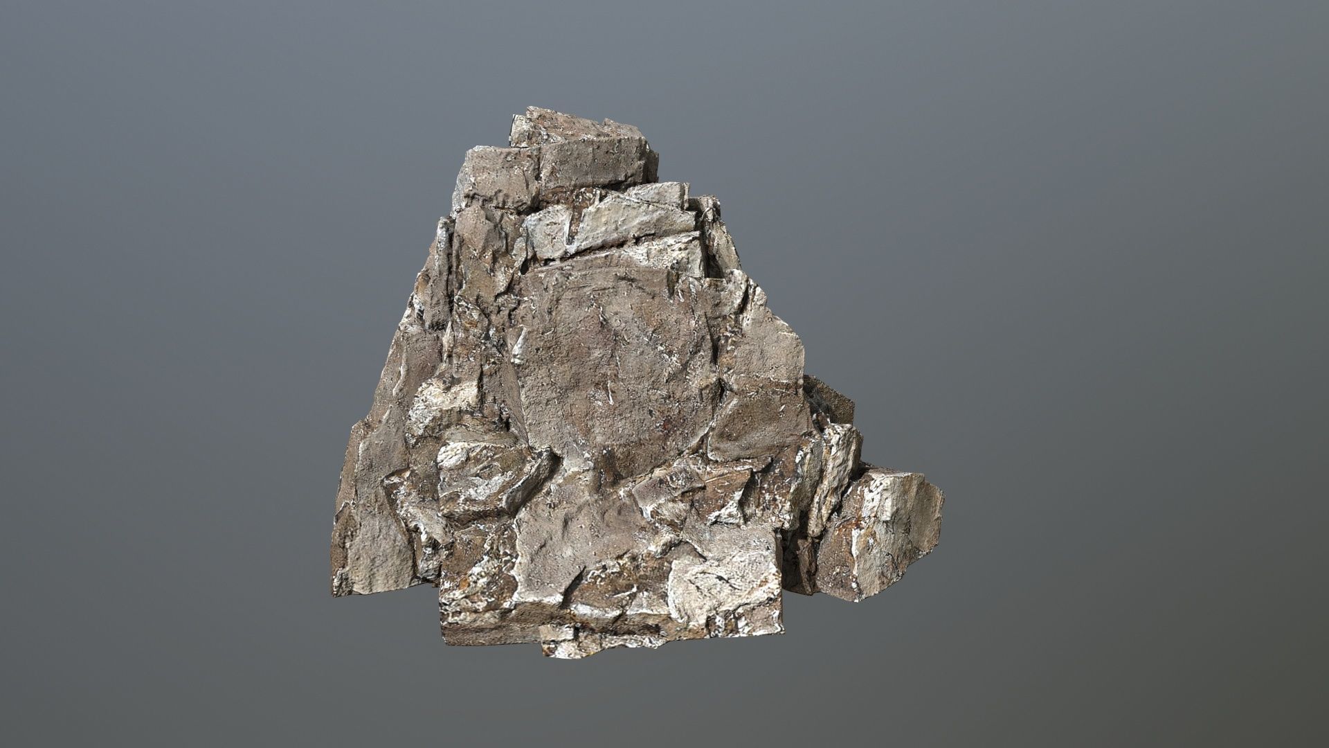 desert cliff rocks Low-poly 3D model_8